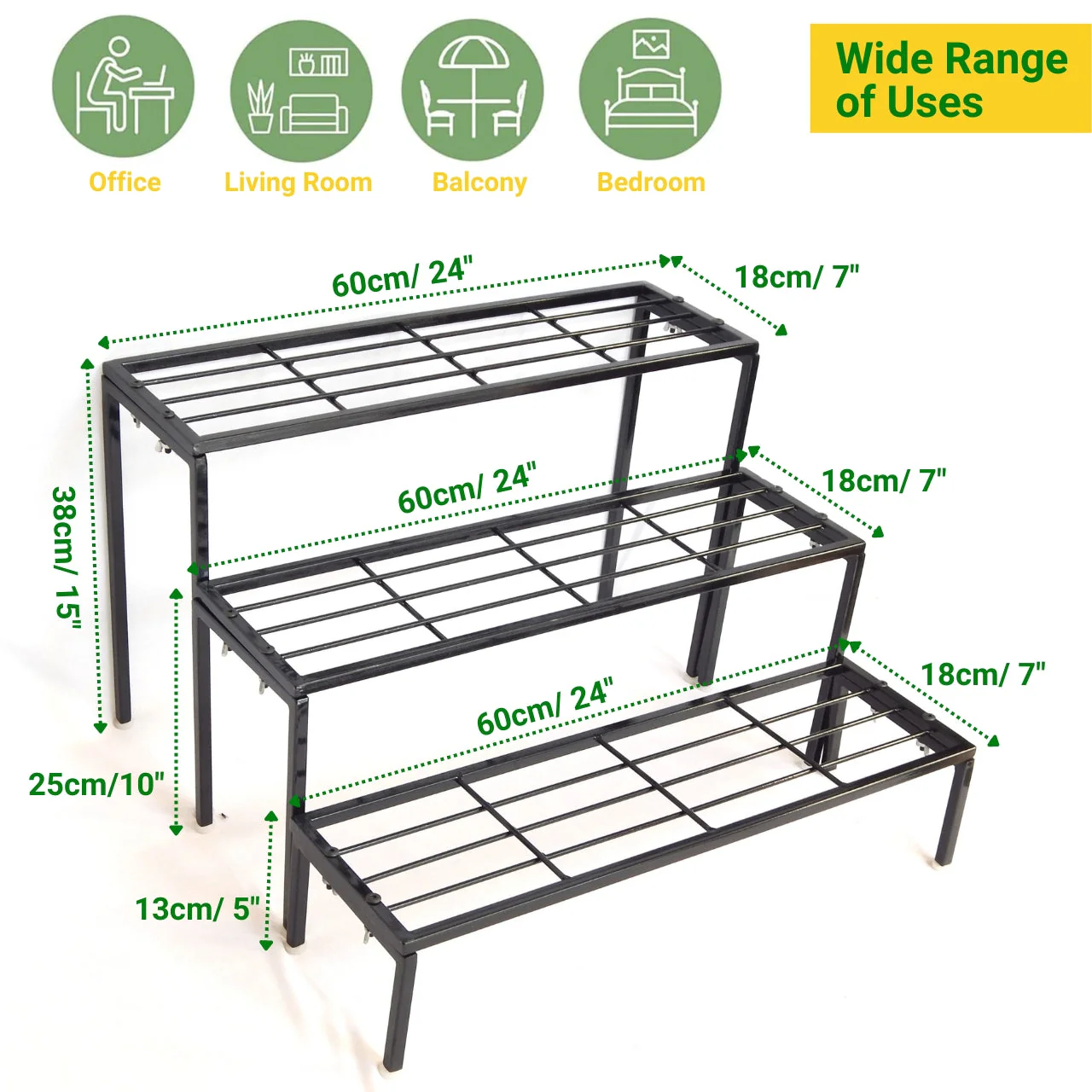 Jasper Premium Metal Plant Stand – Stylish Black Display Rack - Image 4