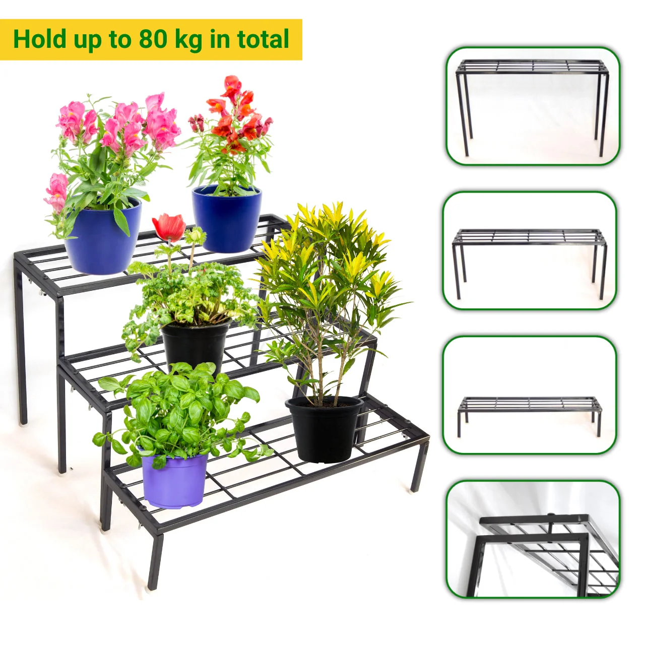 Jasper Premium Metal Plant Stand – Stylish Black Display Rack - Image 6