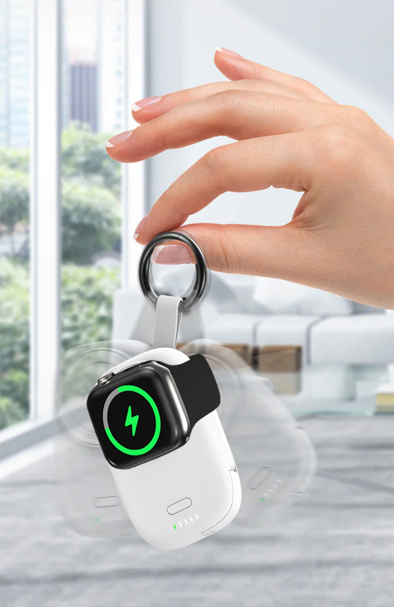 JUICE Watch 1200mAh Portable Power Bank Apple iWatch Charger | Magnetic Wireless Charger with High-Speed Charging & LED Indicator Lights - Image 2