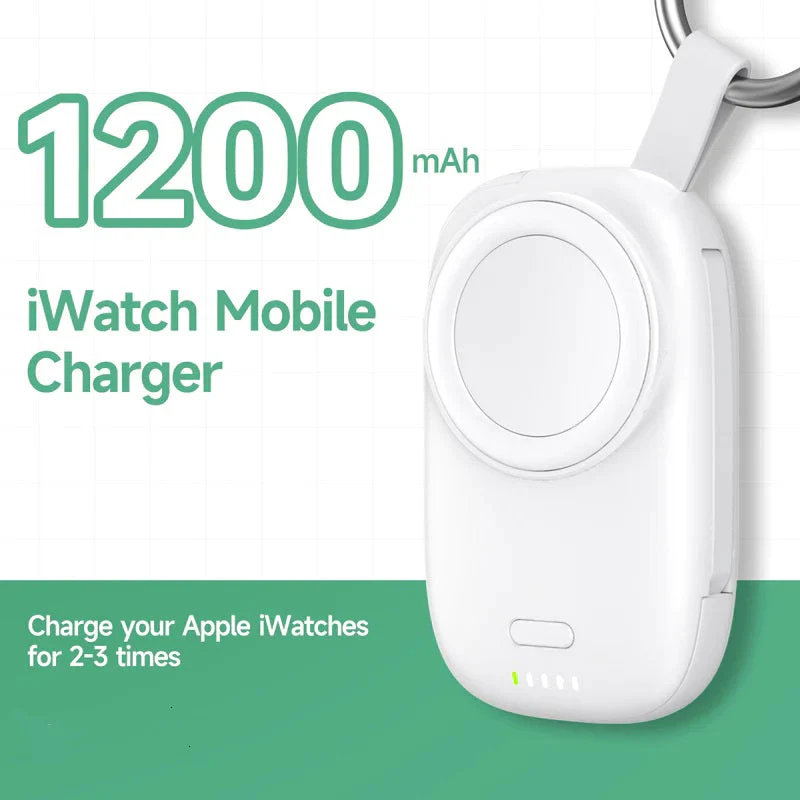 JUICE Watch 1200mAh Portable Power Bank Apple iWatch Charger | Magnetic Wireless Charger with High-Speed Charging & LED Indicator Lights - Image 3