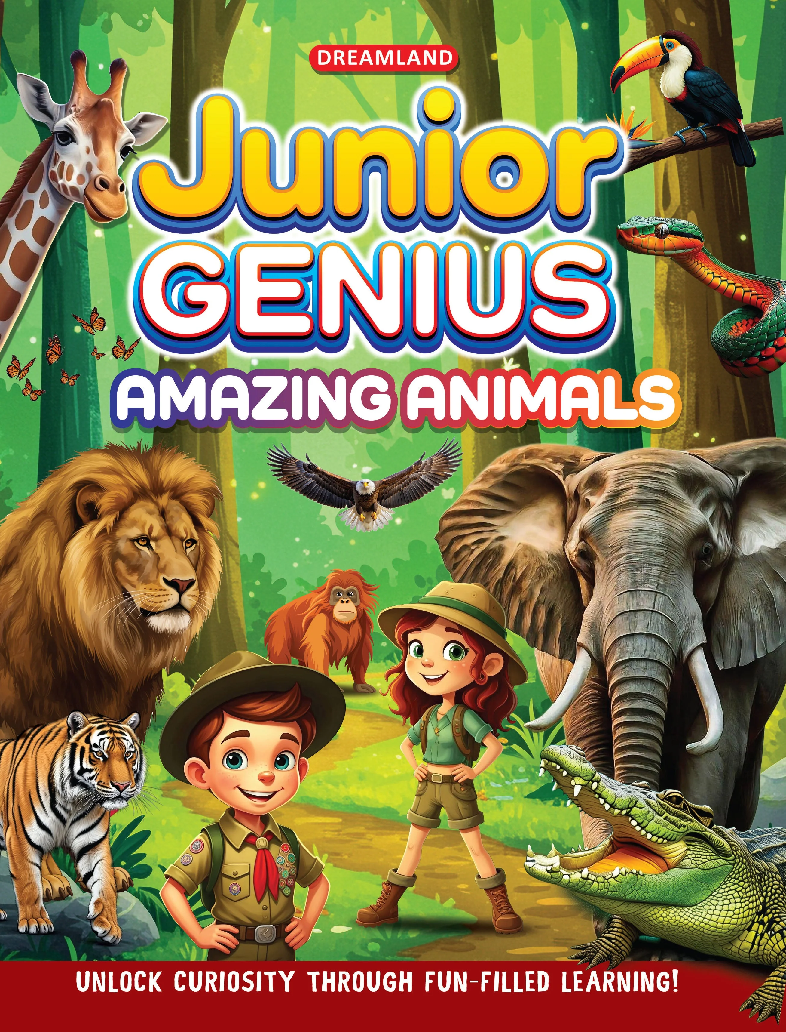 Junior Genius: Amazing Animals – A Fun-Filled Learning Book for Kids Age 7+ | Discover Incredible Creatures with Facts, Activities, and Puzzles