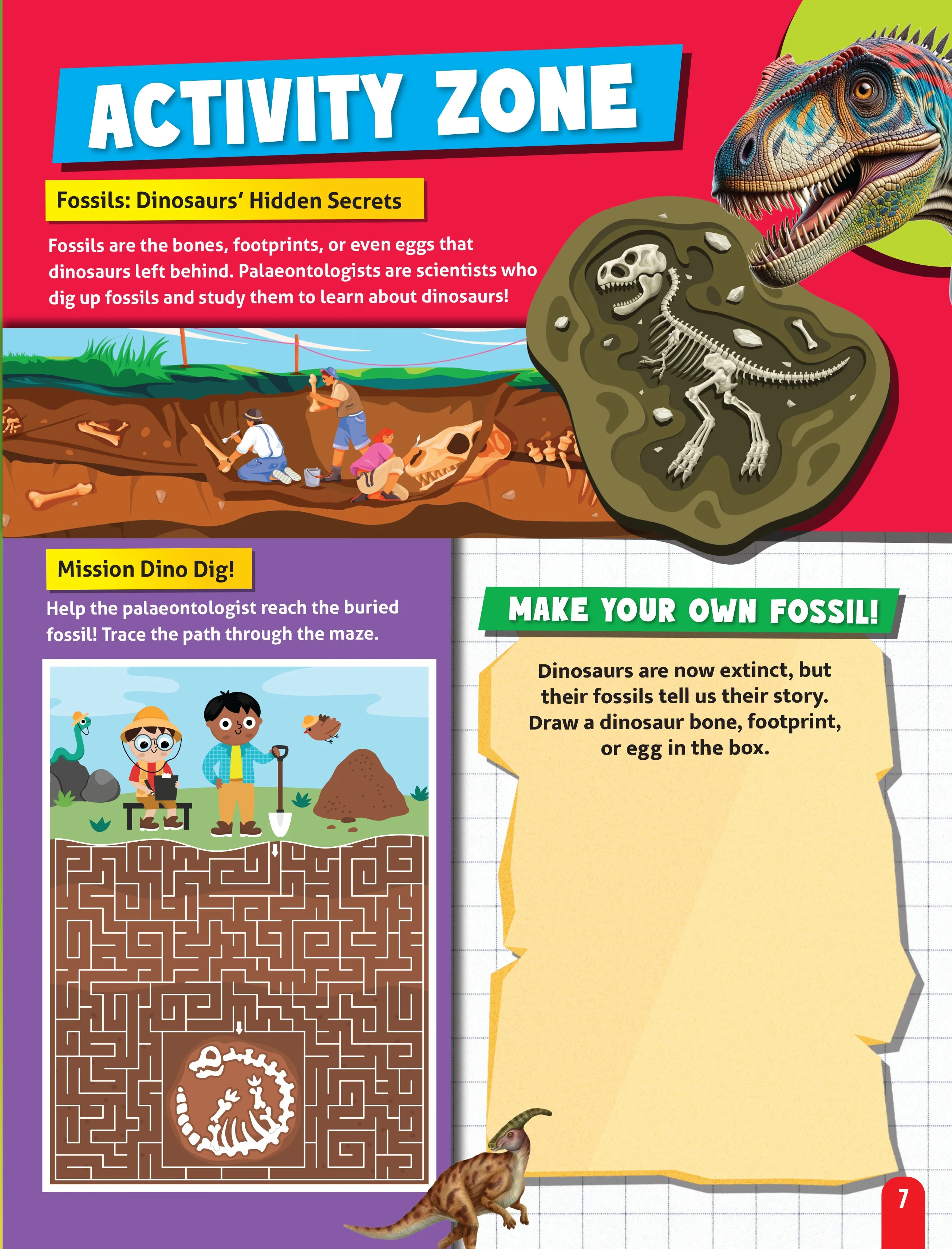 Junior Genius: Dino Discovery – A Fun-Filled Learning Book for Kids Age 7+ | Explore the World of Dinosaurs with Facts, Games, Puzzles - Image 5