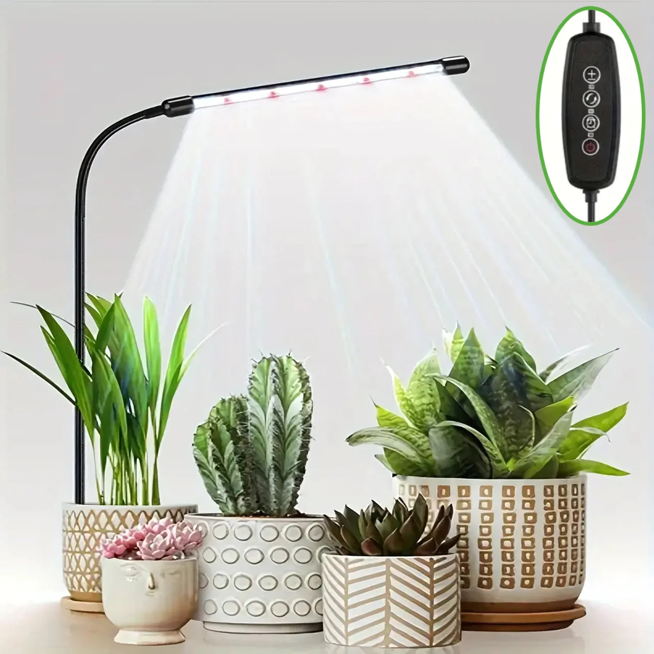 Kaira LED Grow Light – 3/9/12H Timer, Full Spectrum Lamp - Image 2