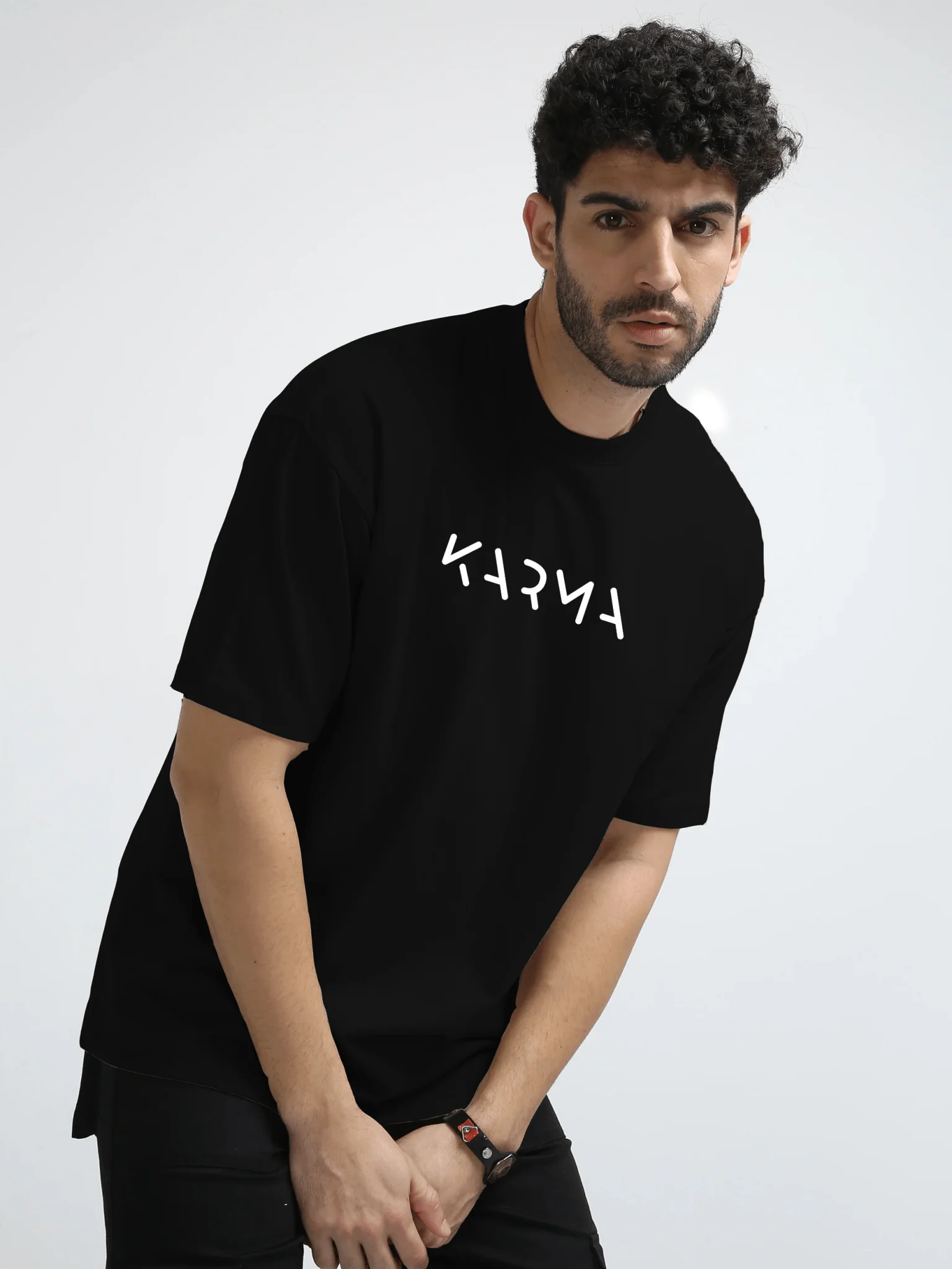 Karma Black Oversize T-Shirt - Image 6