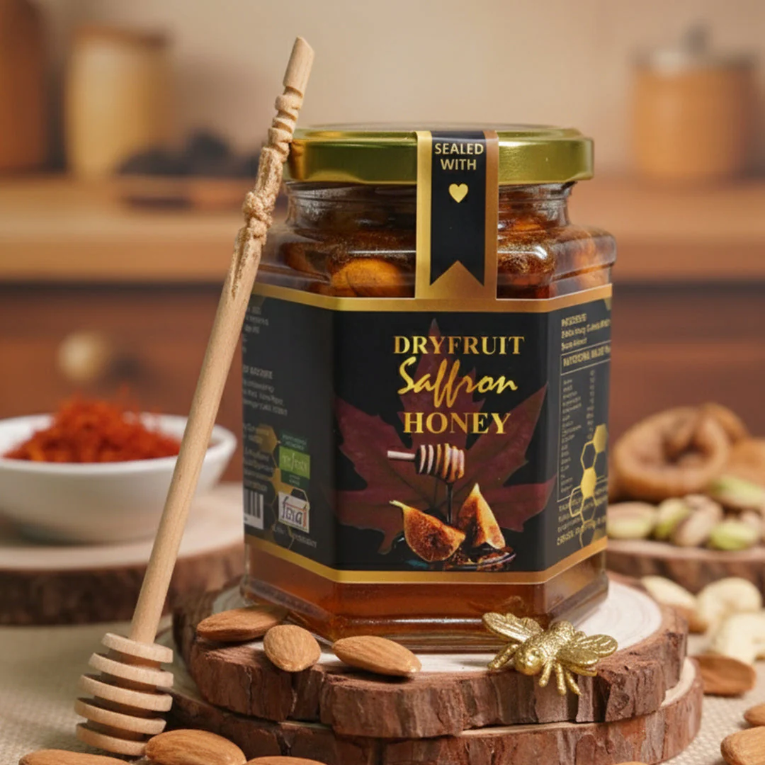 Kashmir Organic Dry fruit Saffron Honey - Image 8