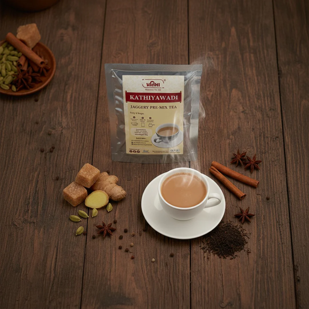 Kathiyawadi Jaggery Tea Pre-Mix – For 250ml Milk - Image 2