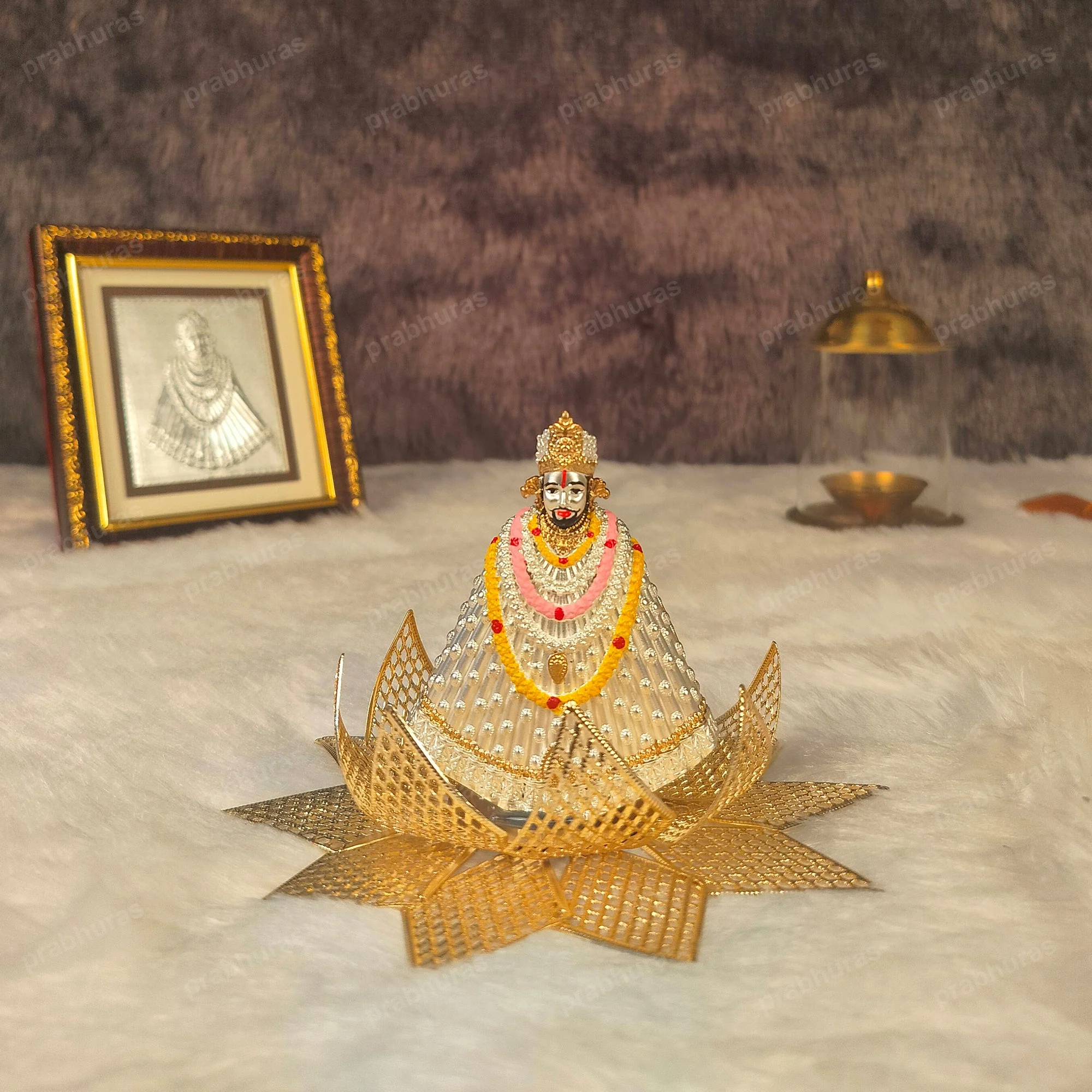 Khatu Shyam With Chalisa Pure Silver Table Top - Image 2