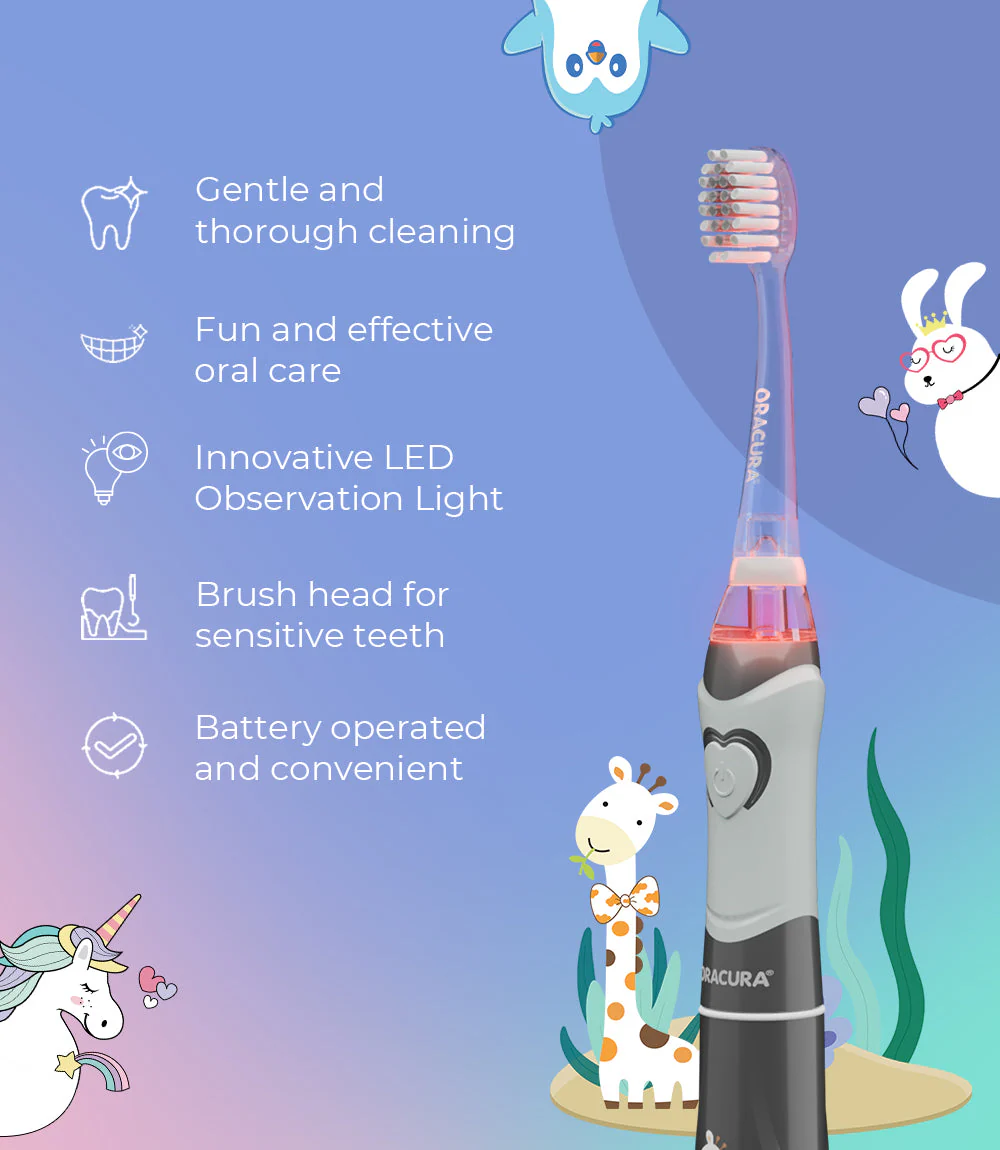 Kid-Friendly Combo KSB100 Kids Sonic Electric Toothbrush - Image 7
