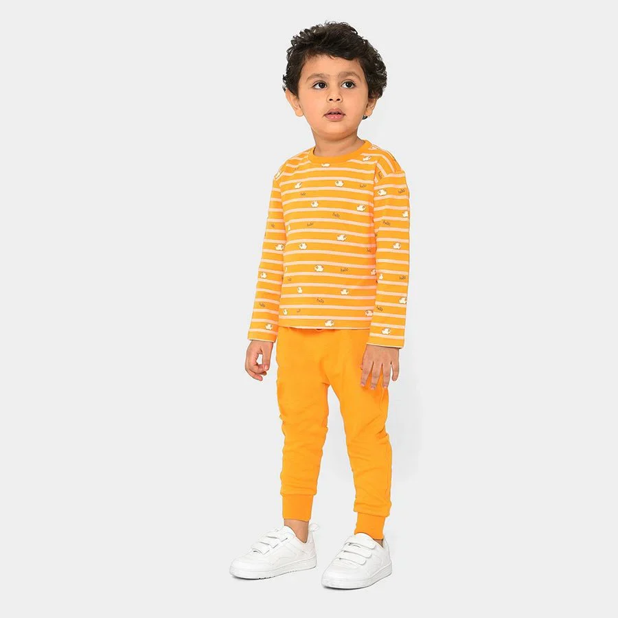 Kids Printed Baby Sweatshirt & Pyjama Set
