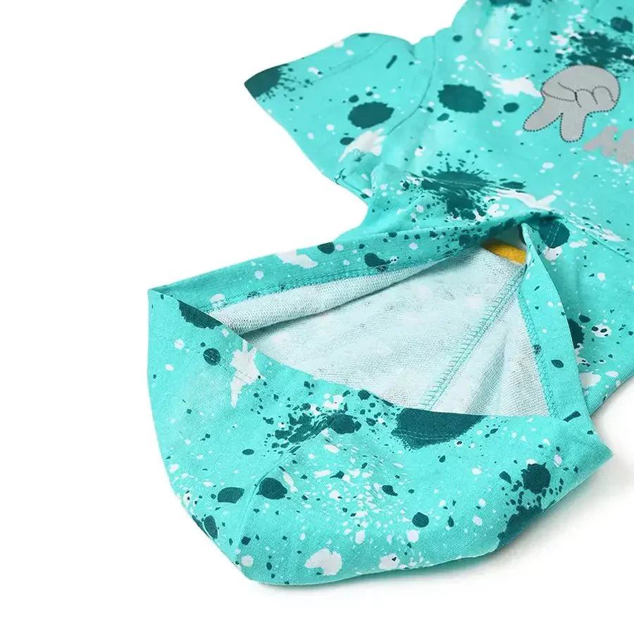 Kids Printed Hoodie & Shorts Set For Baby - Image 10