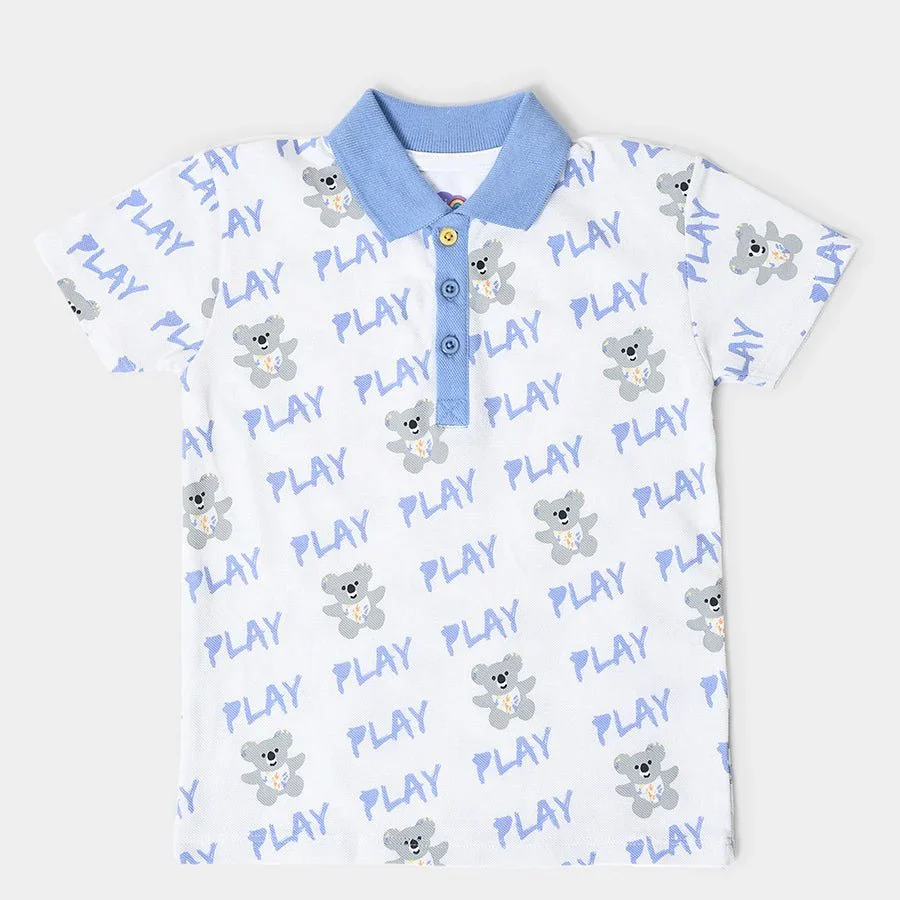 Kids Printed Polo T-Shirt For Baby Boy - Image 2