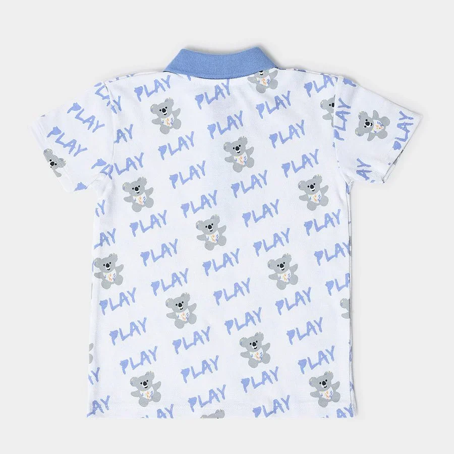 Kids Printed Polo T-Shirt For Baby Boy - Image 3