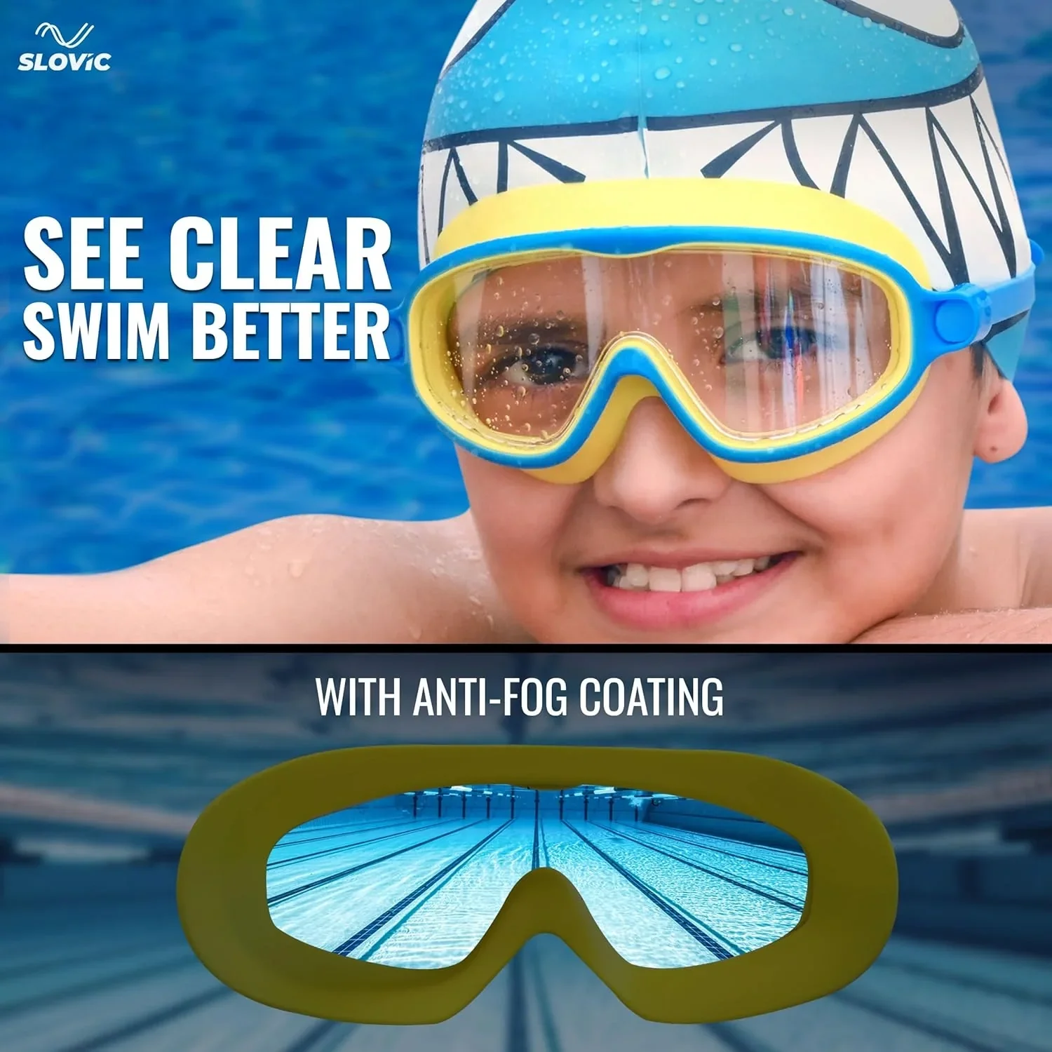 Kids Swimming Goggles & Cap - Image 3