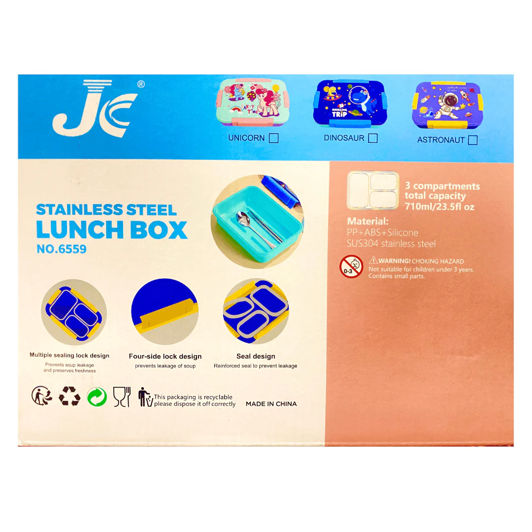 Kids Unicorn Printed Bento Lunch Box - Image 7