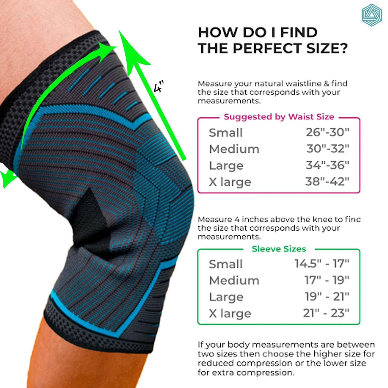 Knee Support Sleeve/Cap-Blue - Image 4