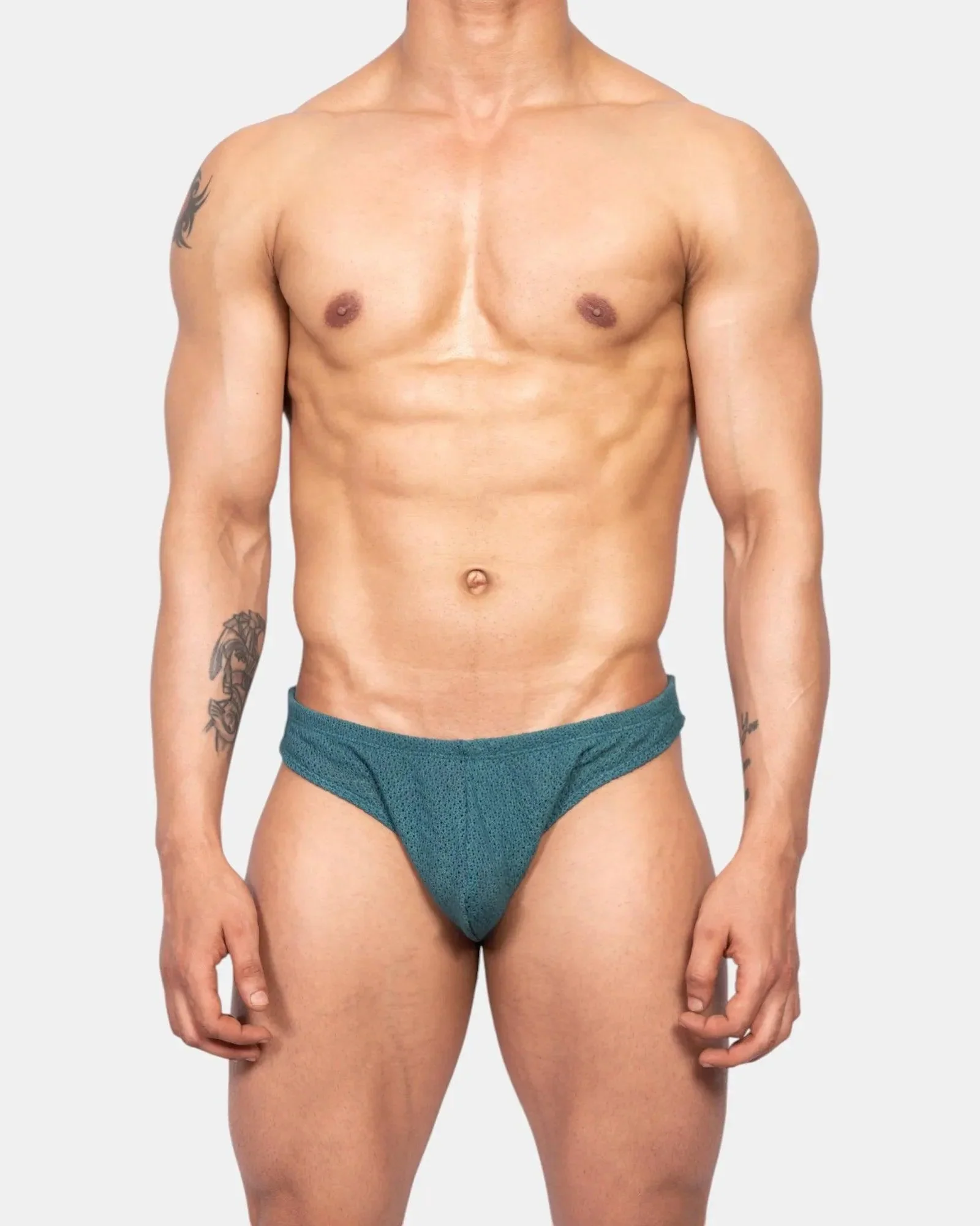 Knit Crochet Brief /Teal Green - Image 6