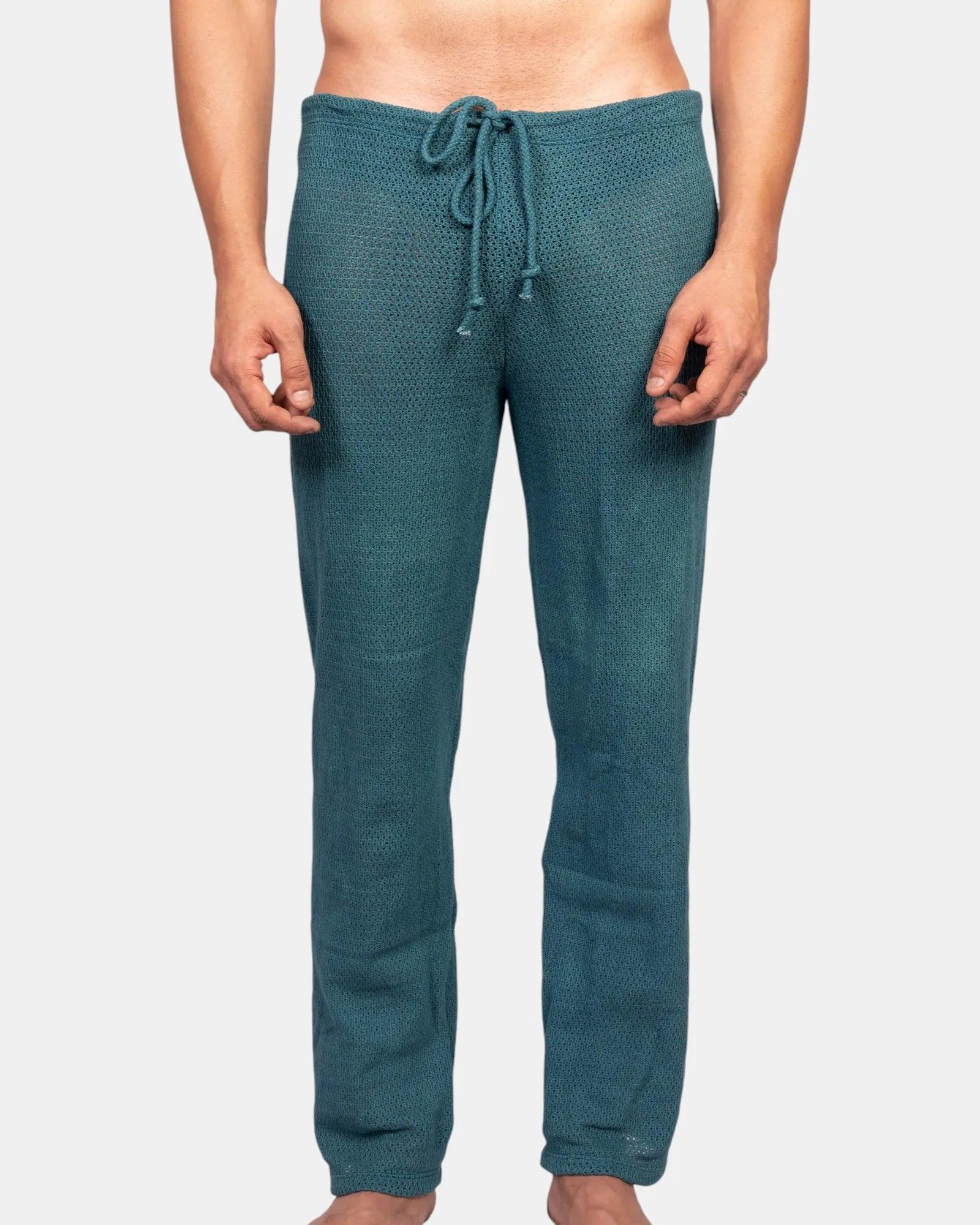 Knit Crochet Pants /Teal Green - Image 17
