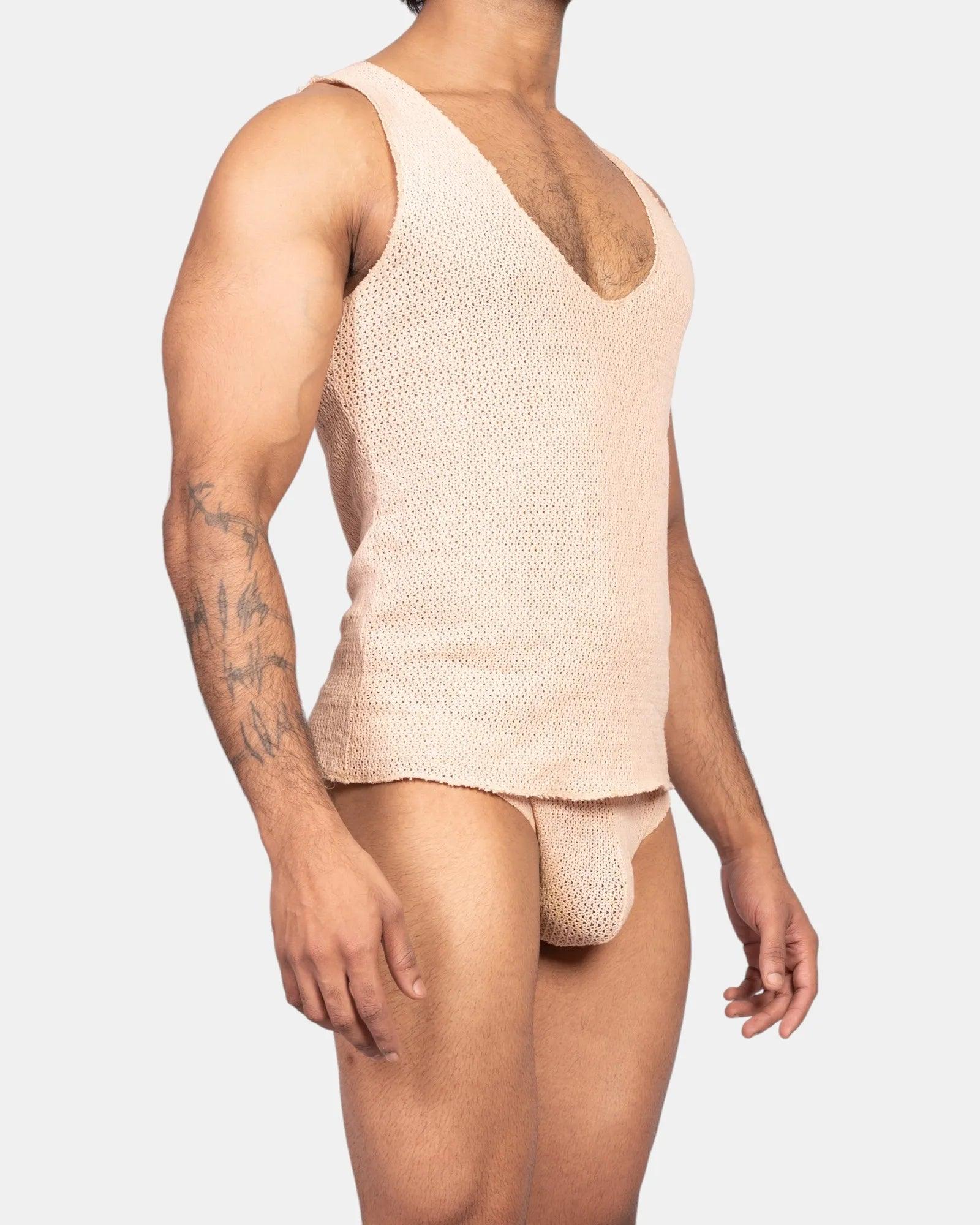Knit Crochet Tank /Ivory Cream - Image 3