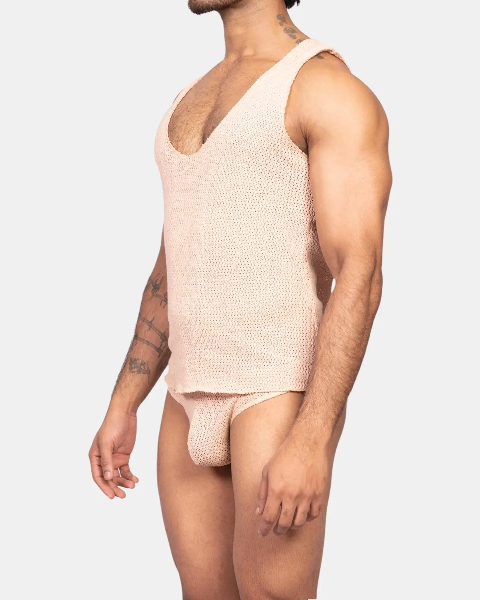 Knit Crochet Tank /Ivory Cream - Image 5