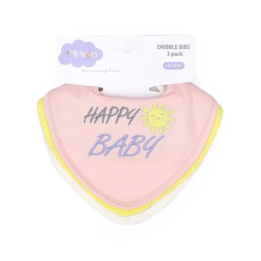 Knitted Printed Dribble Bib - Arcus Pack Of 3 - Image 2