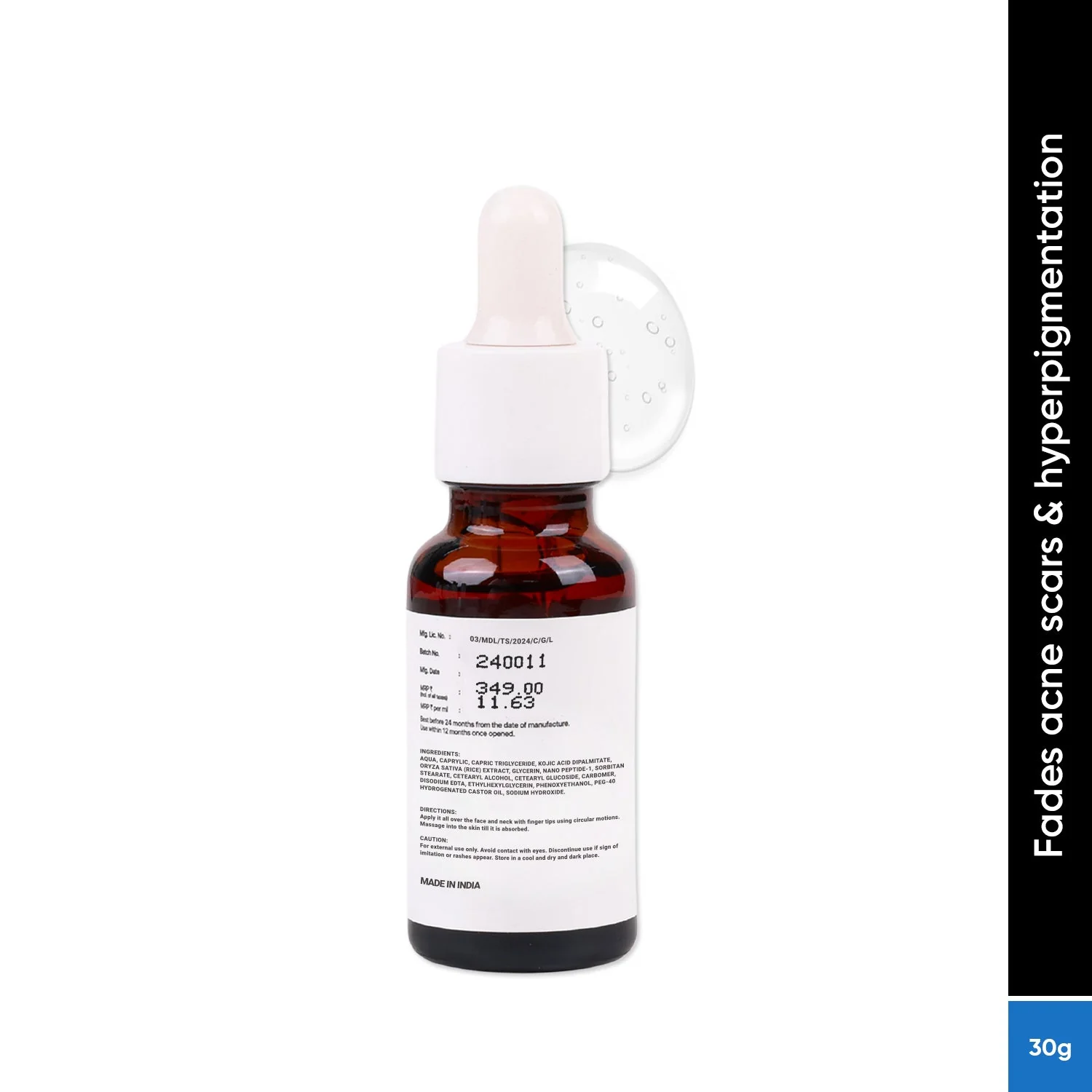 Kojic Acid 2% + Peptide 1% Serum - 30g | Treats Hyperpigmentation & Acne Scars - Image 4