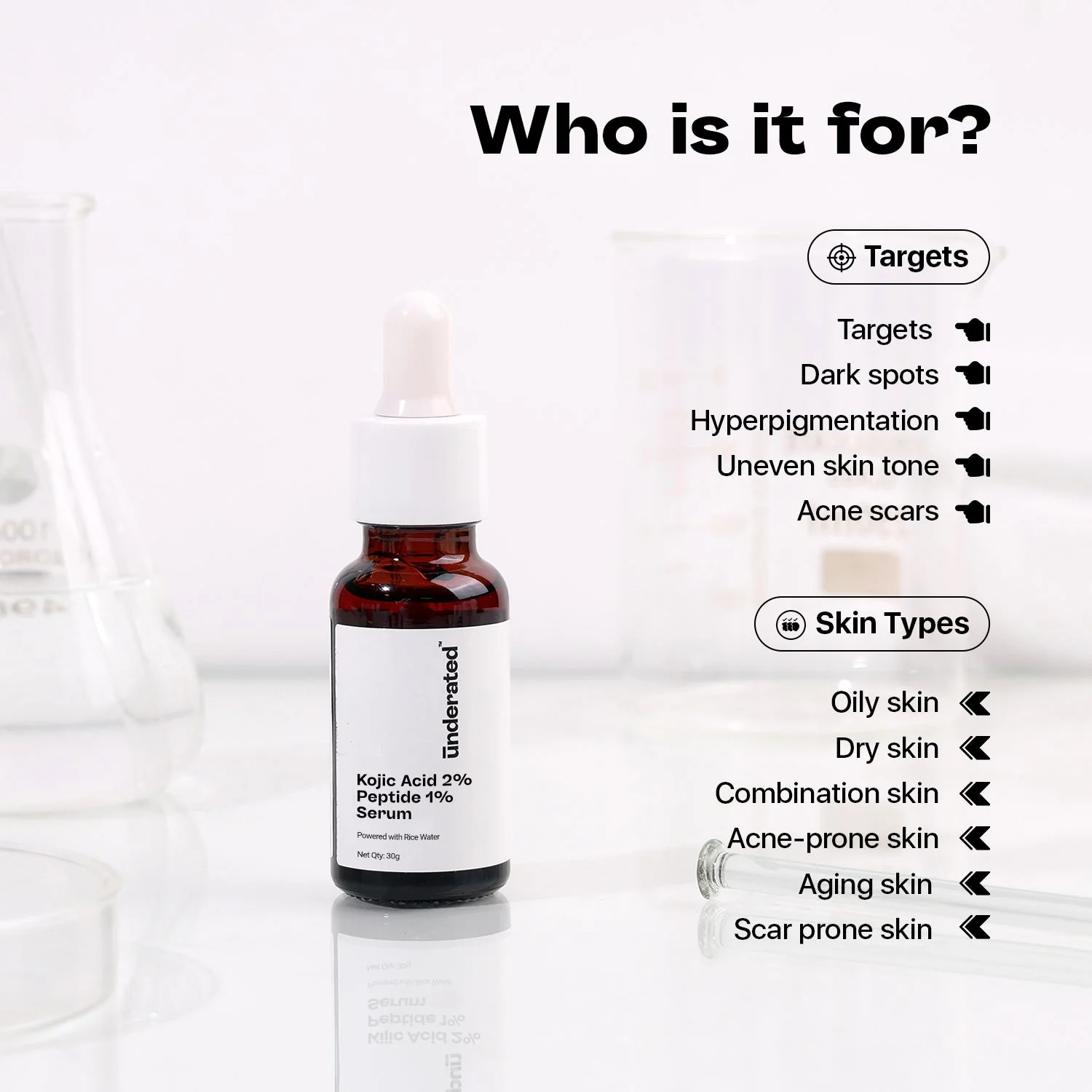 Kojic Acid 2% + Peptide 1% Serum - 30g | Treats Hyperpigmentation & Acne Scars - Image 5