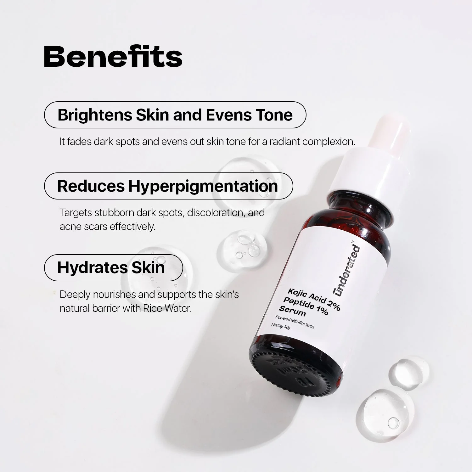 Kojic Acid 2% + Peptide 1% Serum - 30g | Treats Hyperpigmentation & Acne Scars - Image 9