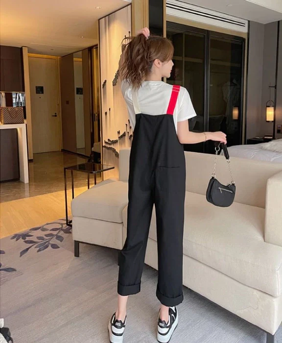 Korean Style Bib Jumpsuit Set - Image 8