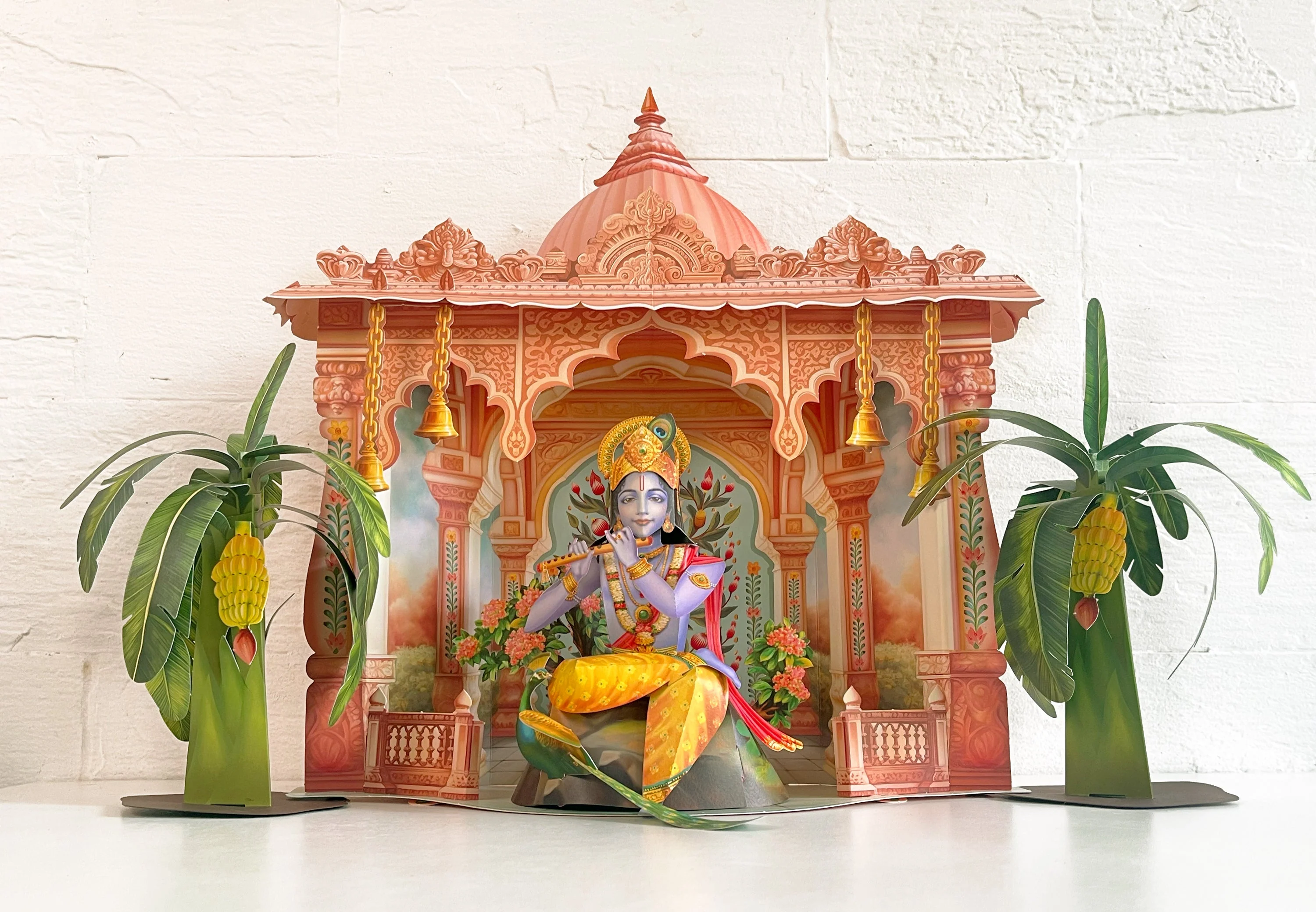 Krishna Janmashtami Combo Saver 2 - DIY Krishna + Mandir + 2 Banana Trees - Image 2
