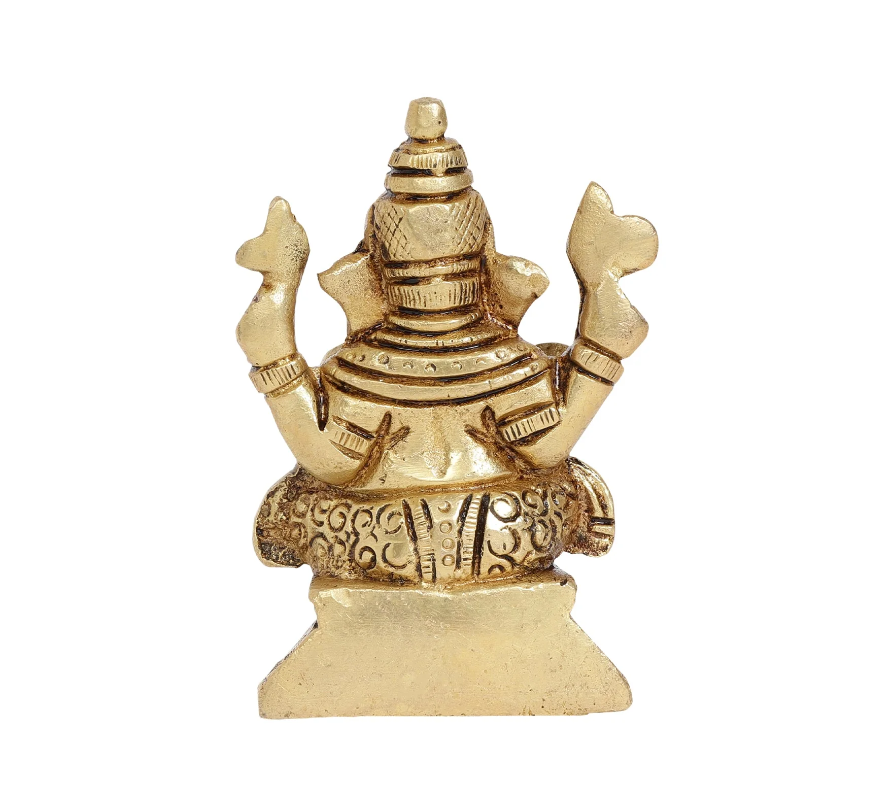 Kshipra Ganapati Brass Idol | 100% Pure Brass | Antique Finish - Image 11