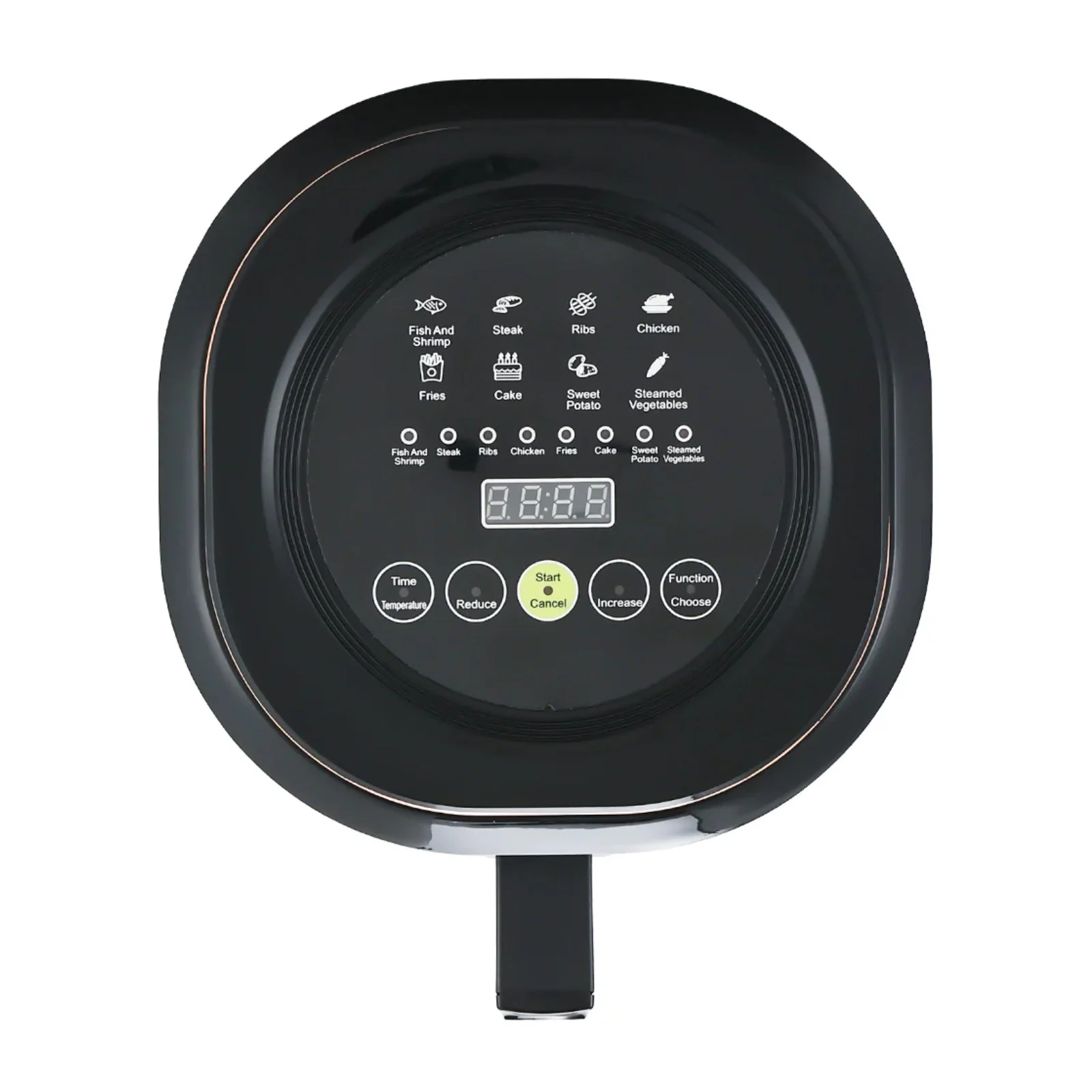 La’FORTE 1400W Digital Air Fryer – 6 Litre XL Capacity | Touch Control Panel | See-Through Window | Oil-Free Frying for Fries, Samosa, Chicken, Paneer & More | Smart Hot Air Circulation Technology | Black & Copper Finish - Image 4