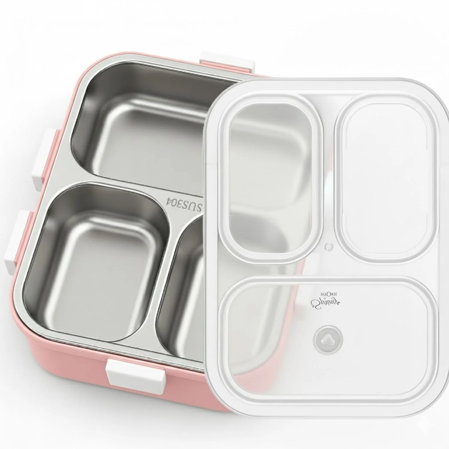 LA’ FORTE 304 Steel Bento Box (900 ml) | 3 Sections | Leak-Proof | Hygienic, Rust-Free | Microwave-Friendly Tiffin for Kids & Adults - Image 11