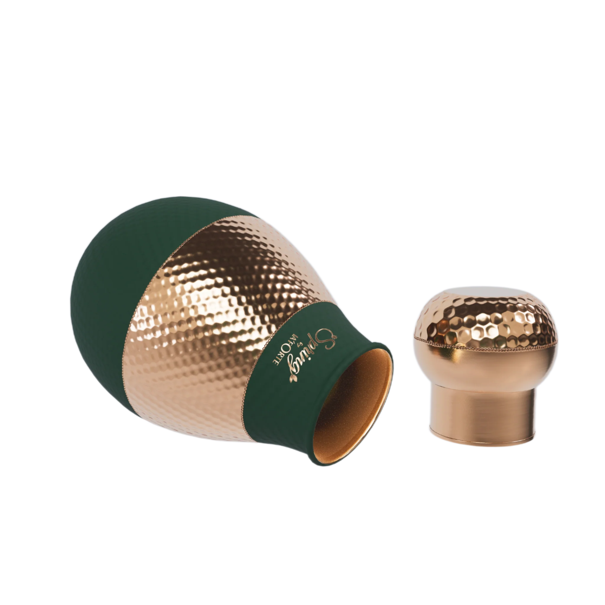 LA FORTE Copper Bottle Lotus Jar 1500 ml (Sea Green) - Image 2