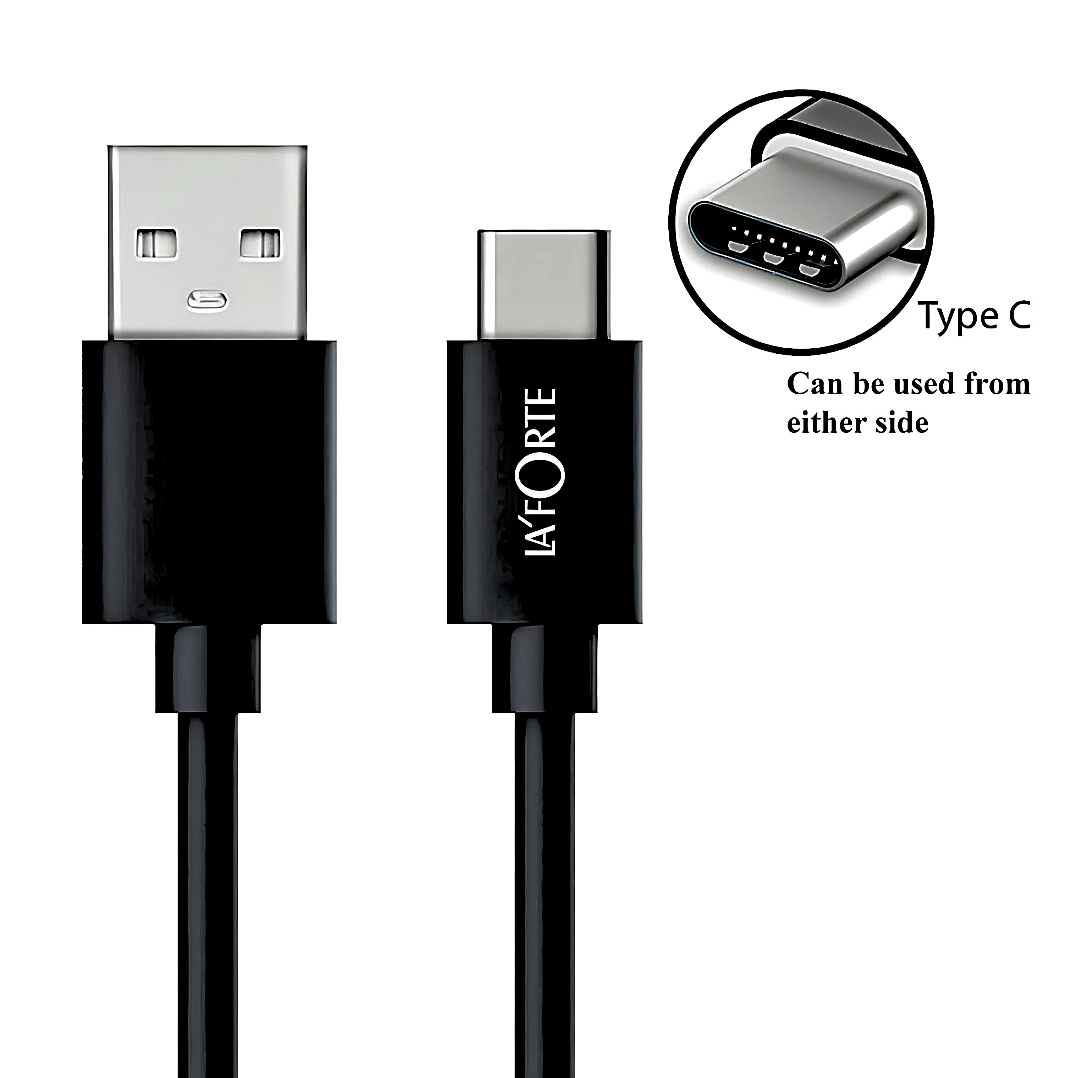 LA' FORTE Dual Port Car Charger 2.4 Amps with Type C Cable - Image 5