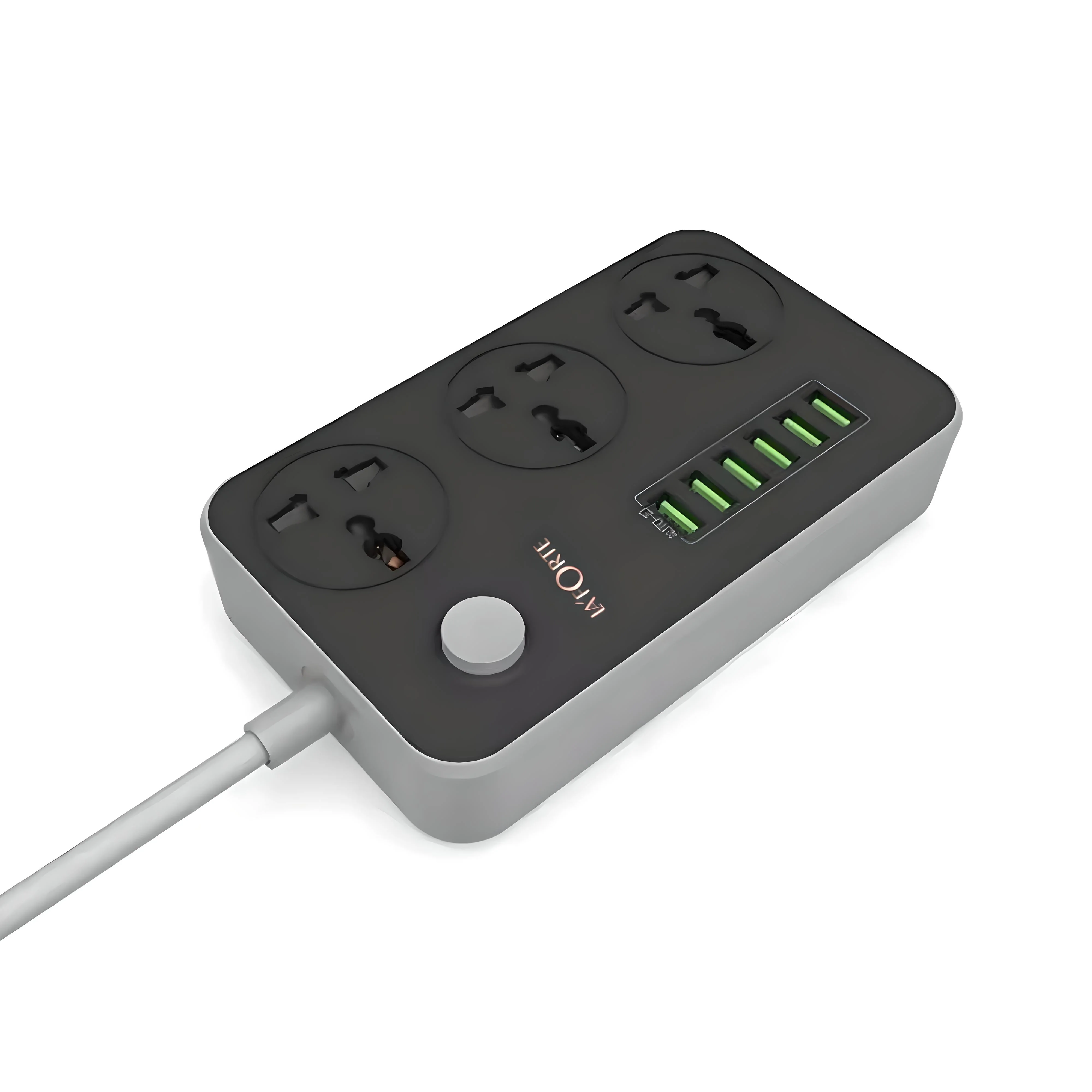 LA' FORTE Extension Board with 6 USB and 3 AC Outlets Power strip (1.65 mtr Long Wire) - Image 2