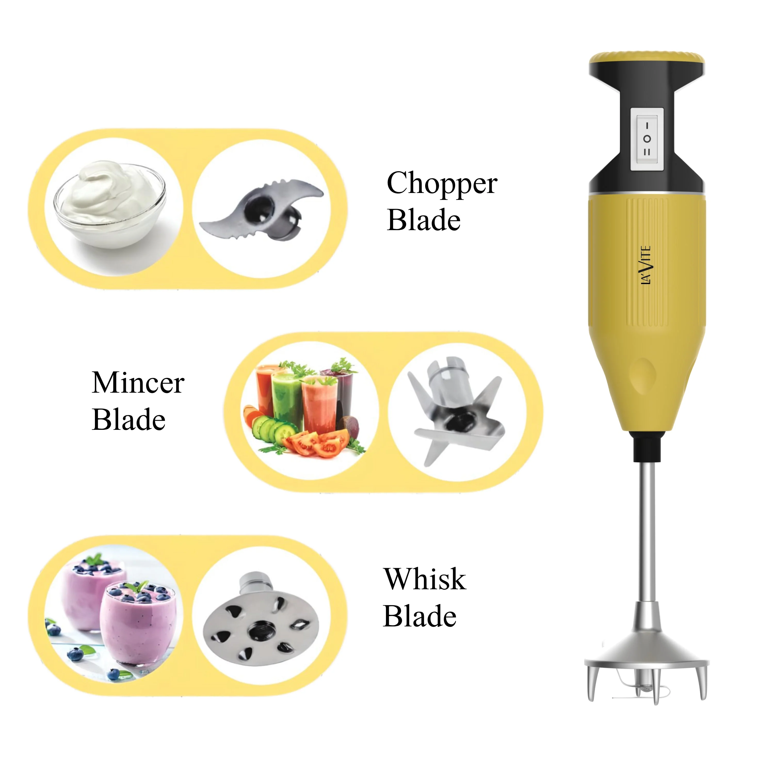 LA' FORTE Hand Blender 250 W with attachments and wall mounting bracket - Image 5