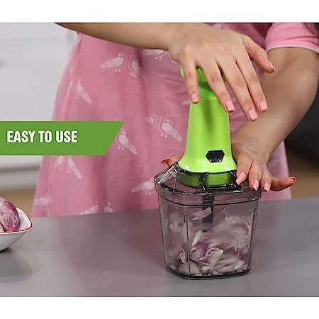 LA' FORTE Hand Push Chopper with Stainless Steel Blades 800 Ml (Random Color Supply) - Image 3