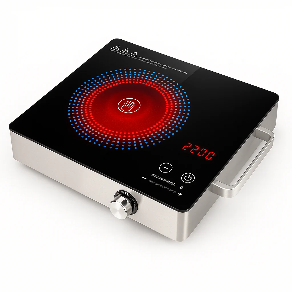 LA’ FORTE Infrared Electric Cooktop 2200W – The Only Cooktop That Can Make Roti, BBQ Tikka & Tea | Better Than Induction, Cleaner Than Gas |