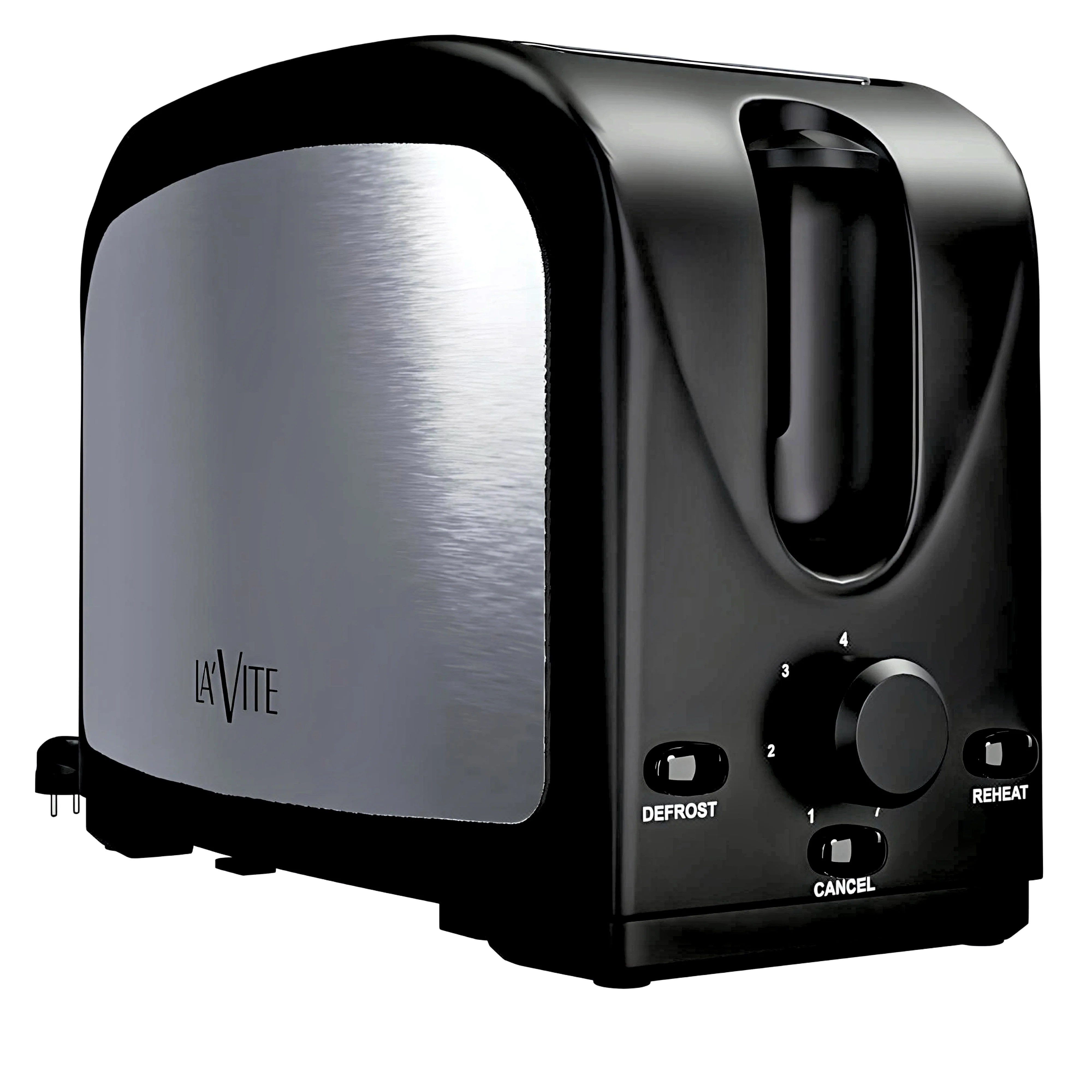 LA' FORTE POP UP Toaster - Stainless Steel - 7 Heat setting, Auto bread centering and removable tray - Image 2