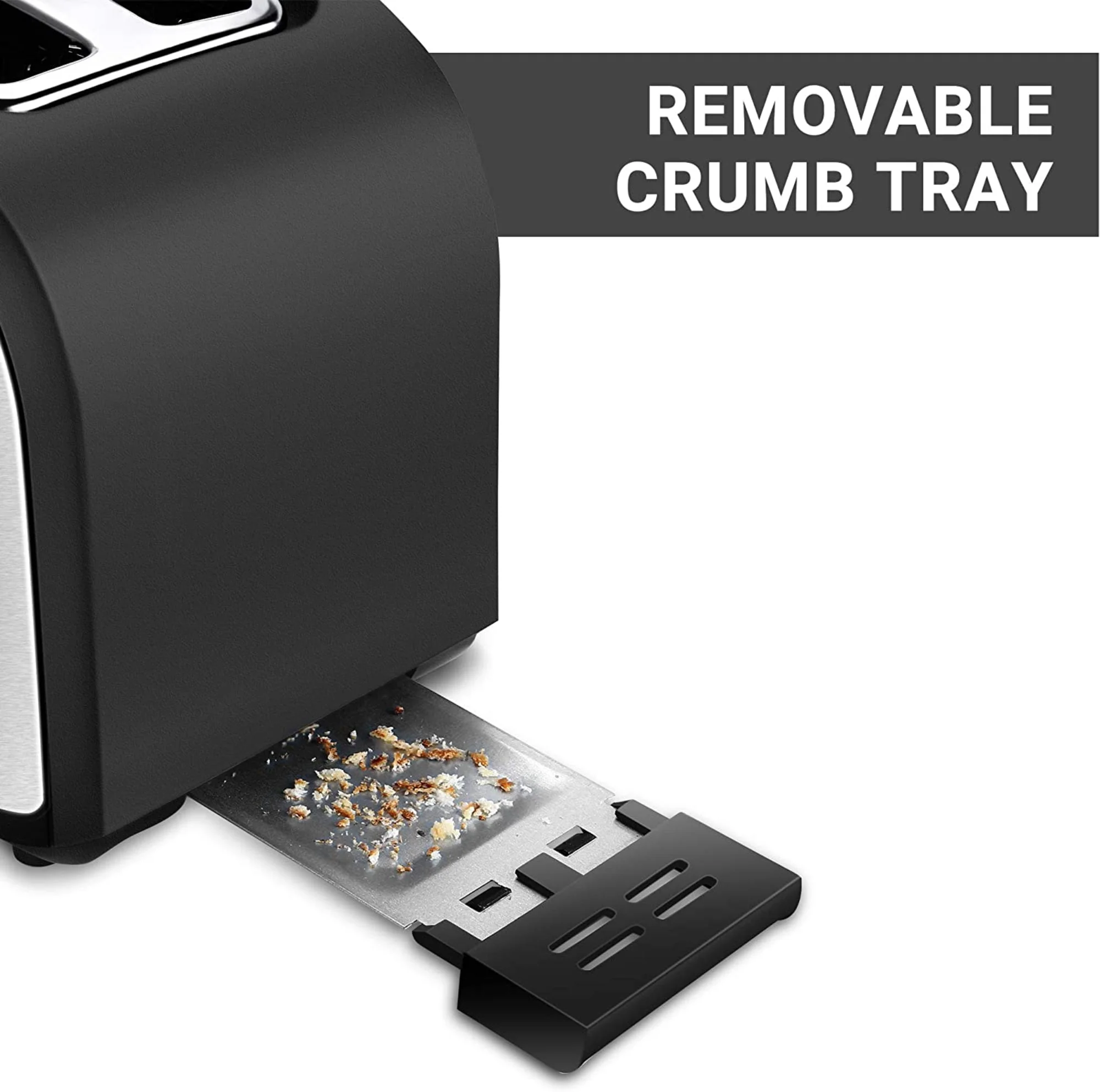 LA' FORTE POP UP Toaster - Stainless Steel - 7 Heat setting, Auto bread centering and removable tray - Image 8
