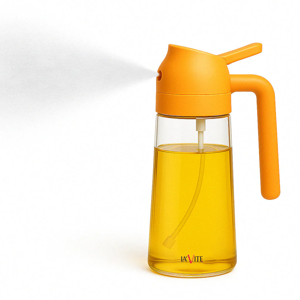 LA' VITE 2-in-1 Oil Dispenser Bottle – Glass Olive Oil Sprayer & Pourer with Flip-Top Lid - Image 12