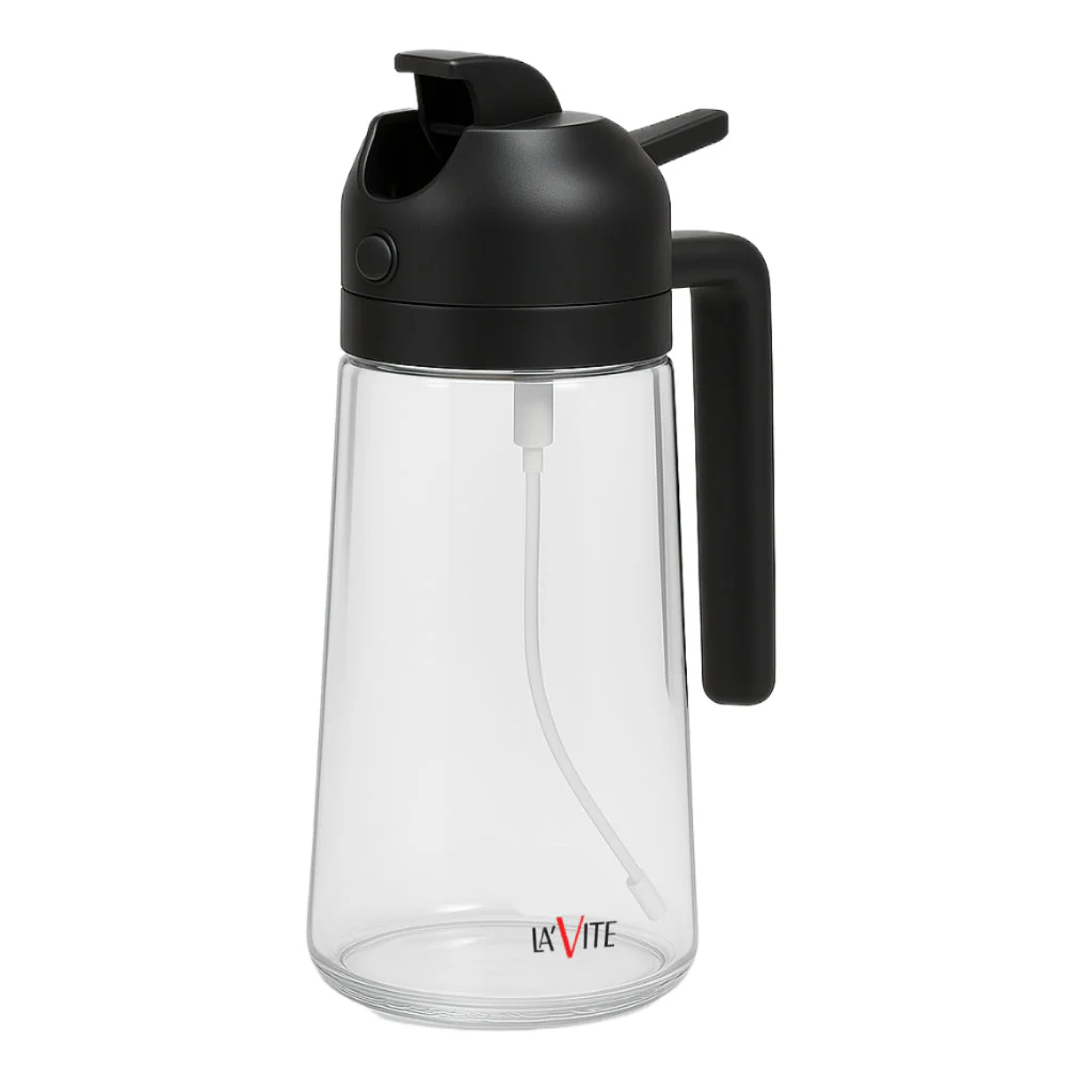 LA' VITE 2-in-1 Oil Dispenser Bottle – Glass Olive Oil Sprayer & Pourer with Flip-Top Lid - Image 14