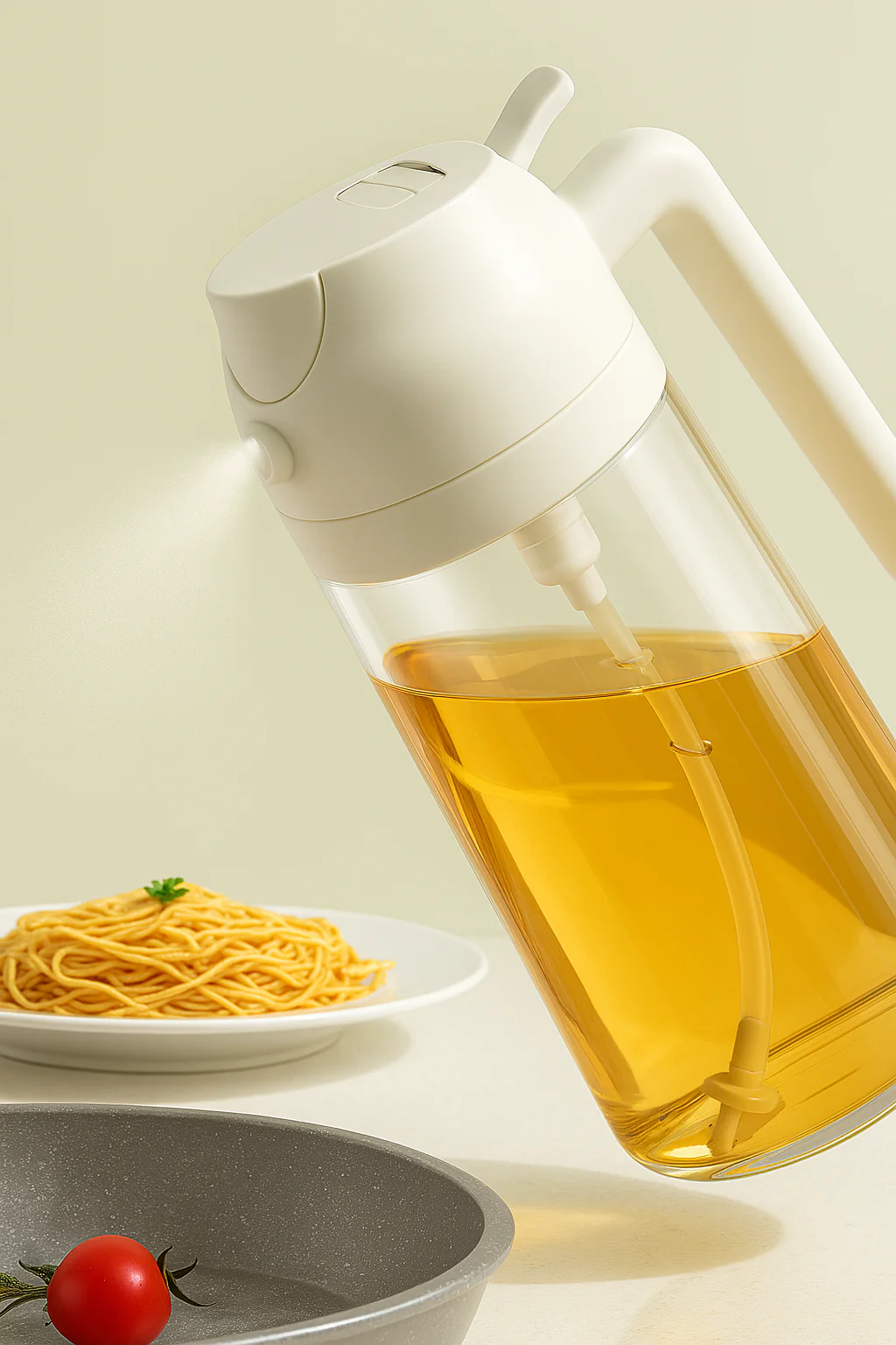 LA' VITE 2-in-1 Oil Dispenser Bottle – Glass Olive Oil Sprayer & Pourer with Flip-Top Lid - Image 8