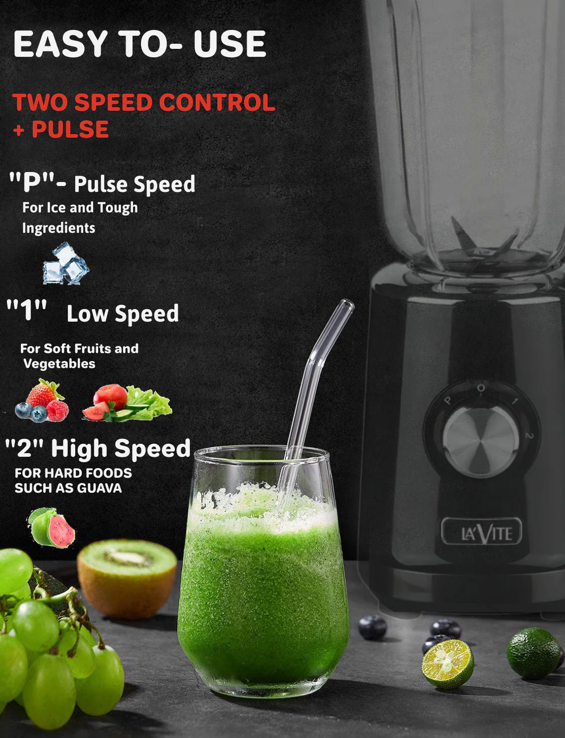 LA' VITE Revant Mixer Grinder 300 W (3 Jar) - Image 5