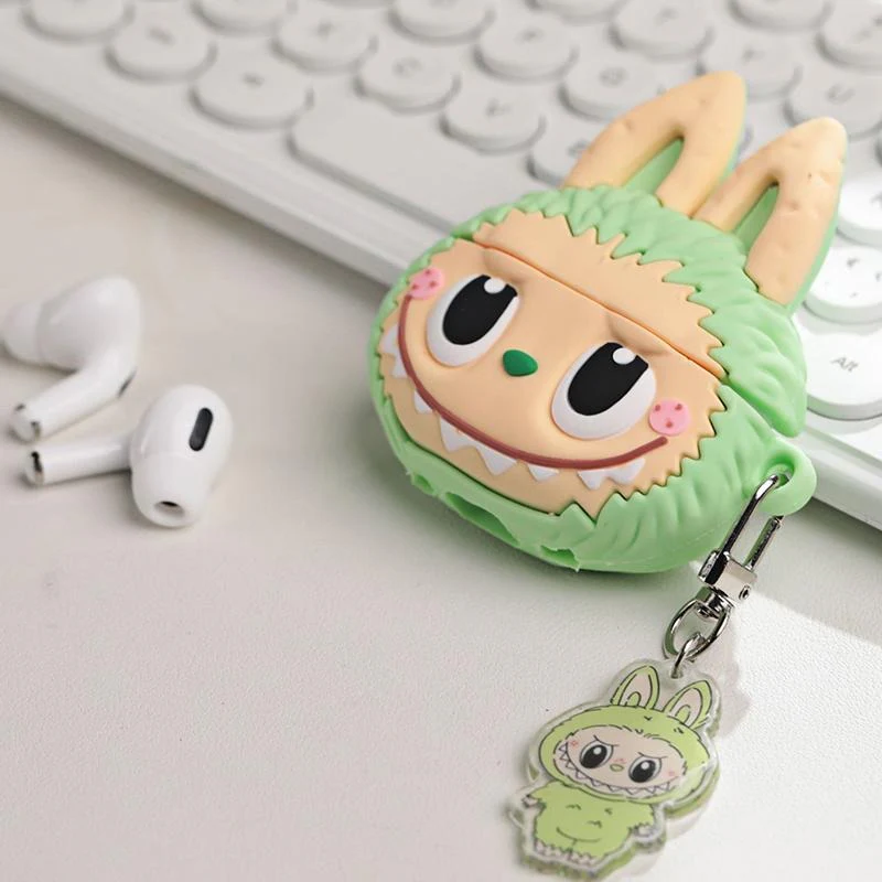 Labubu AirPods Case – Cute Cartoon Silicone Protective Cover & Keychain for All AirPods Models - PREMIUM - Image 4