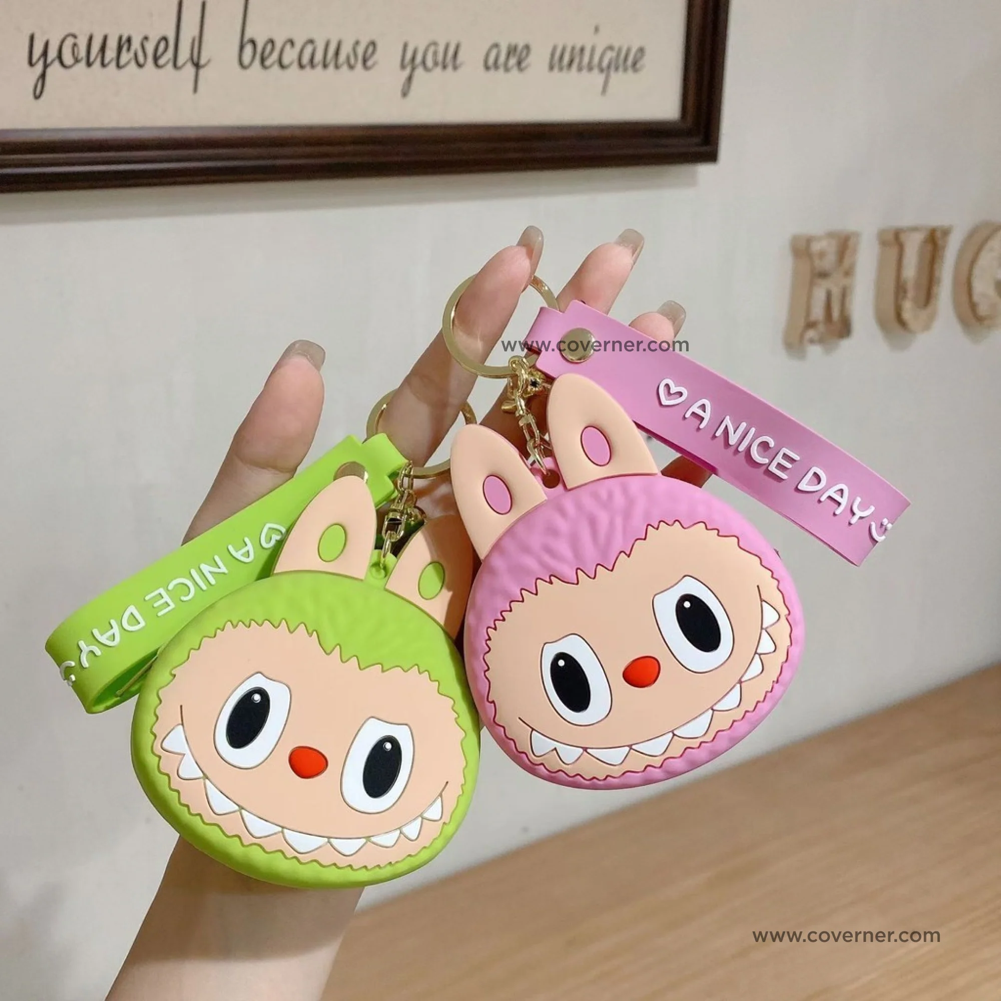 Labubu Silicone Purse Wallet & Cute Cartoon Mini Storage Bag - Strap Series BOOM - Image 3