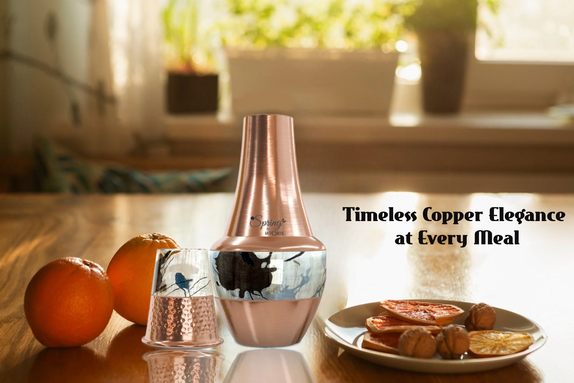 LA'FORTE Copper Bottle Venus Jar 1400 ml (Gold Royal) - Image 7