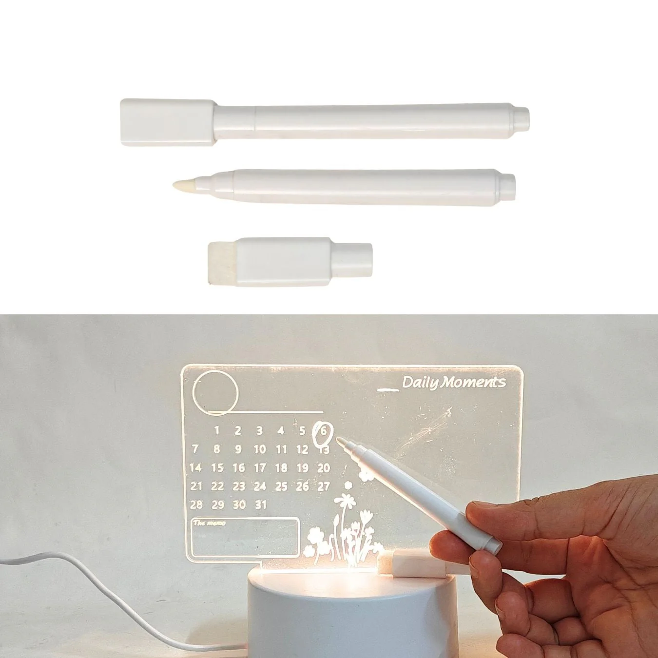 Lamp Calendar with Marker & Eraser - Image 2