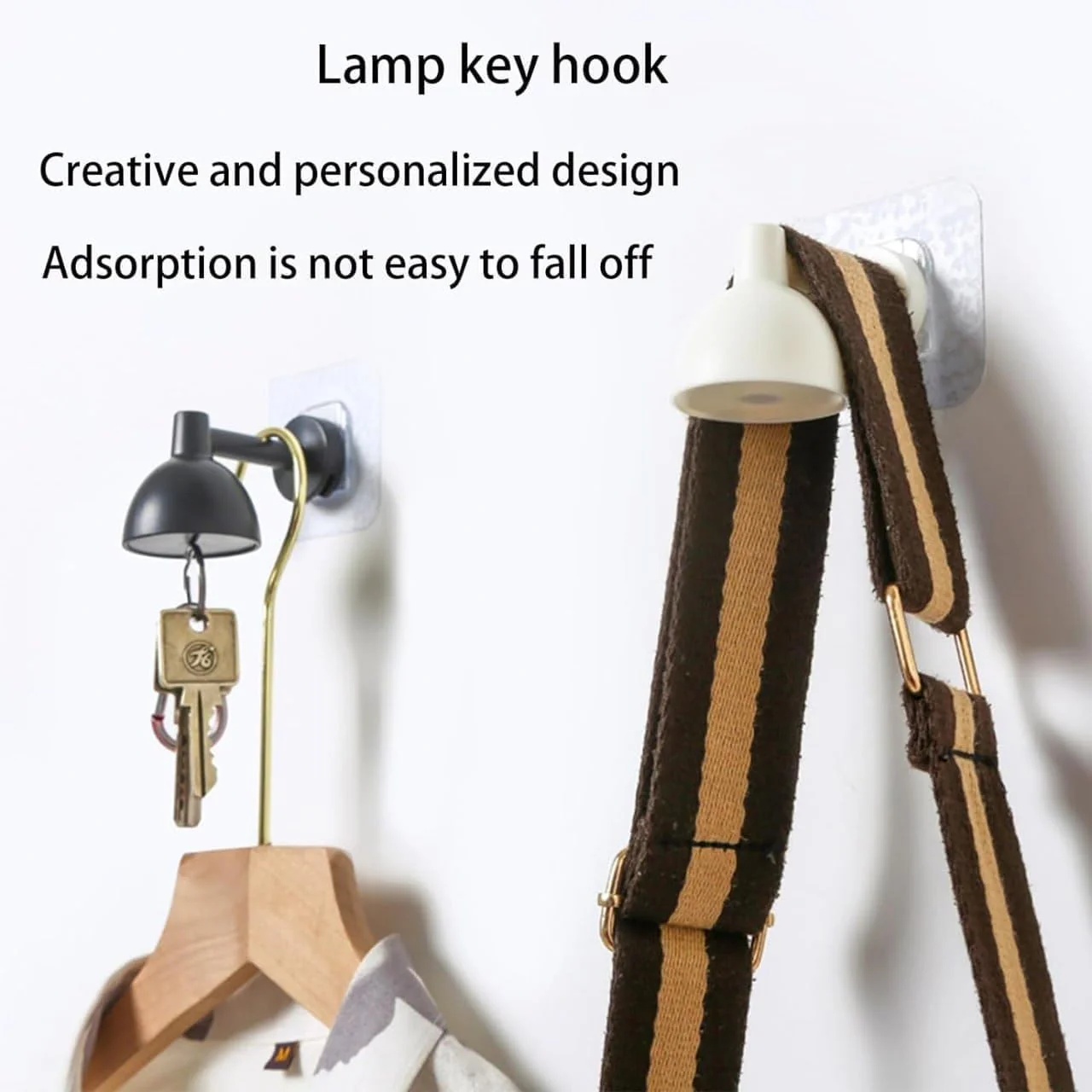 Lampu: Magnetic Magic Keychain Holder with Decorative Wall Lamp Shape, Wall Hook with strong Self-Adhesive, for Keys, Coats & Entryway Organization - Image 3