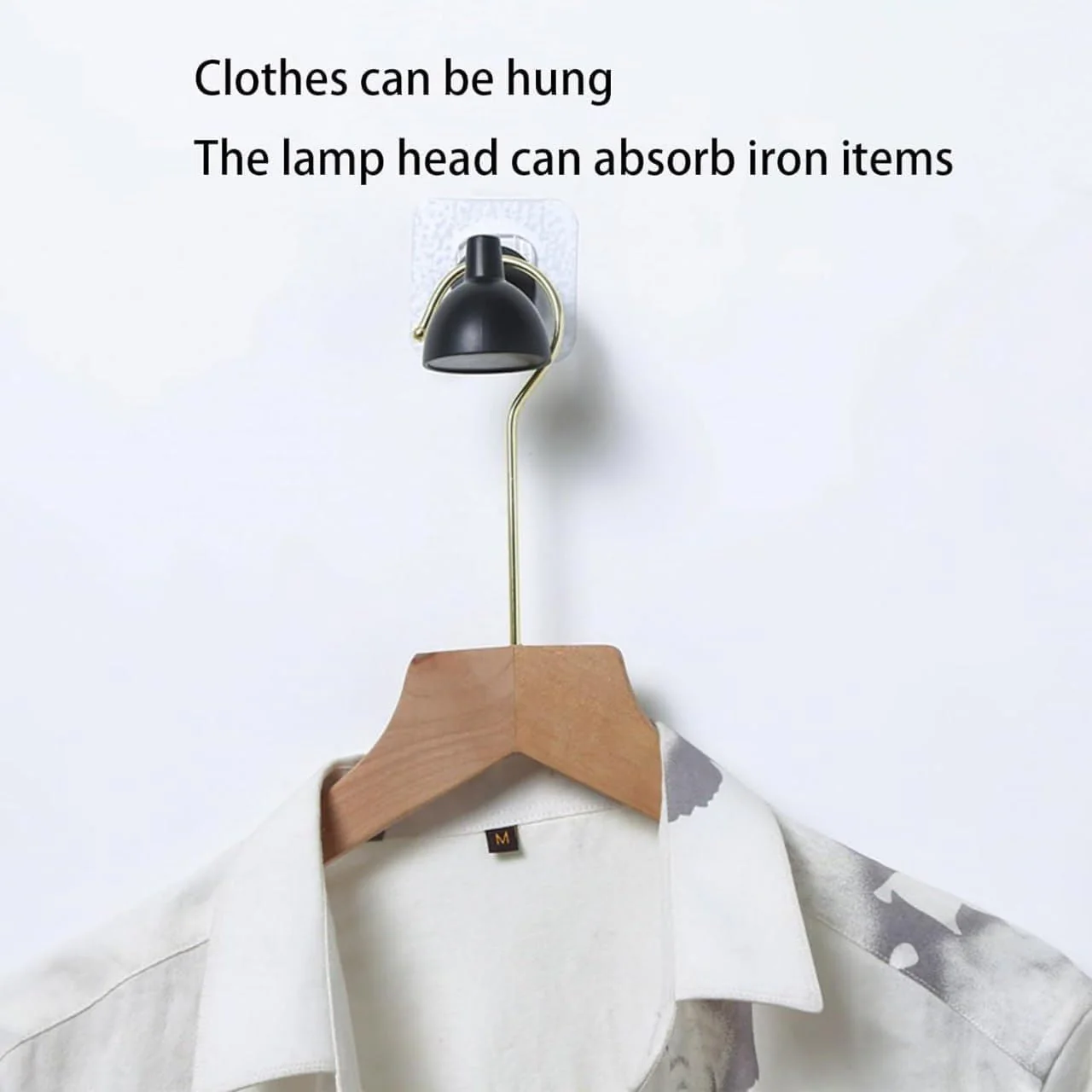 Lampu: Magnetic Magic Keychain Holder with Decorative Wall Lamp Shape, Wall Hook with strong Self-Adhesive, for Keys, Coats & Entryway Organization - Image 4